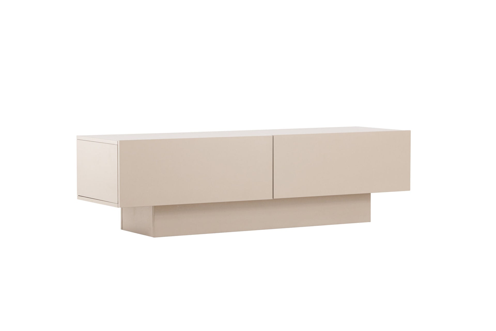 Cuenca TV-Board – Beige / Schwarzglas