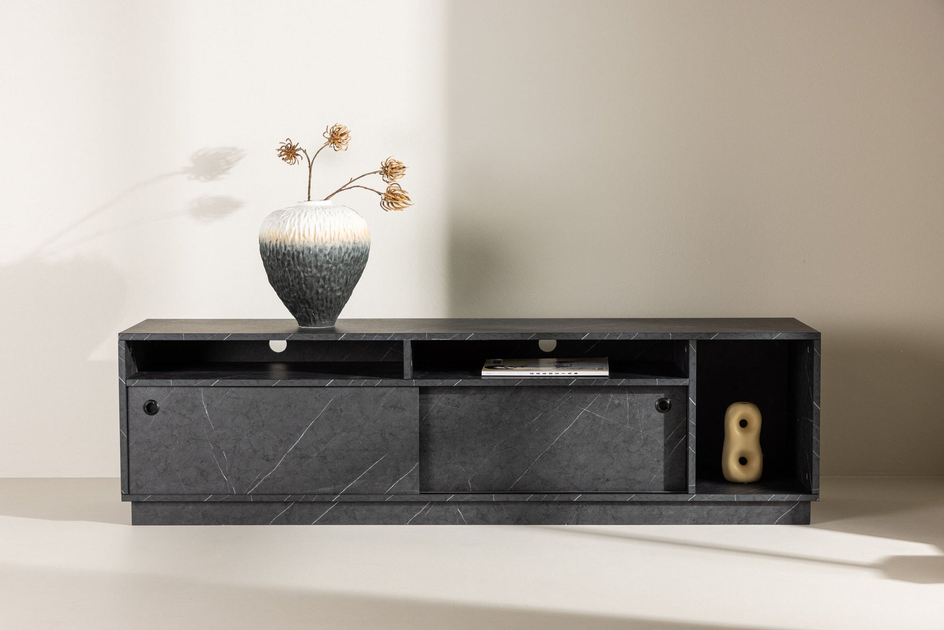 Girona TV-Board – Schwarz / Melamin