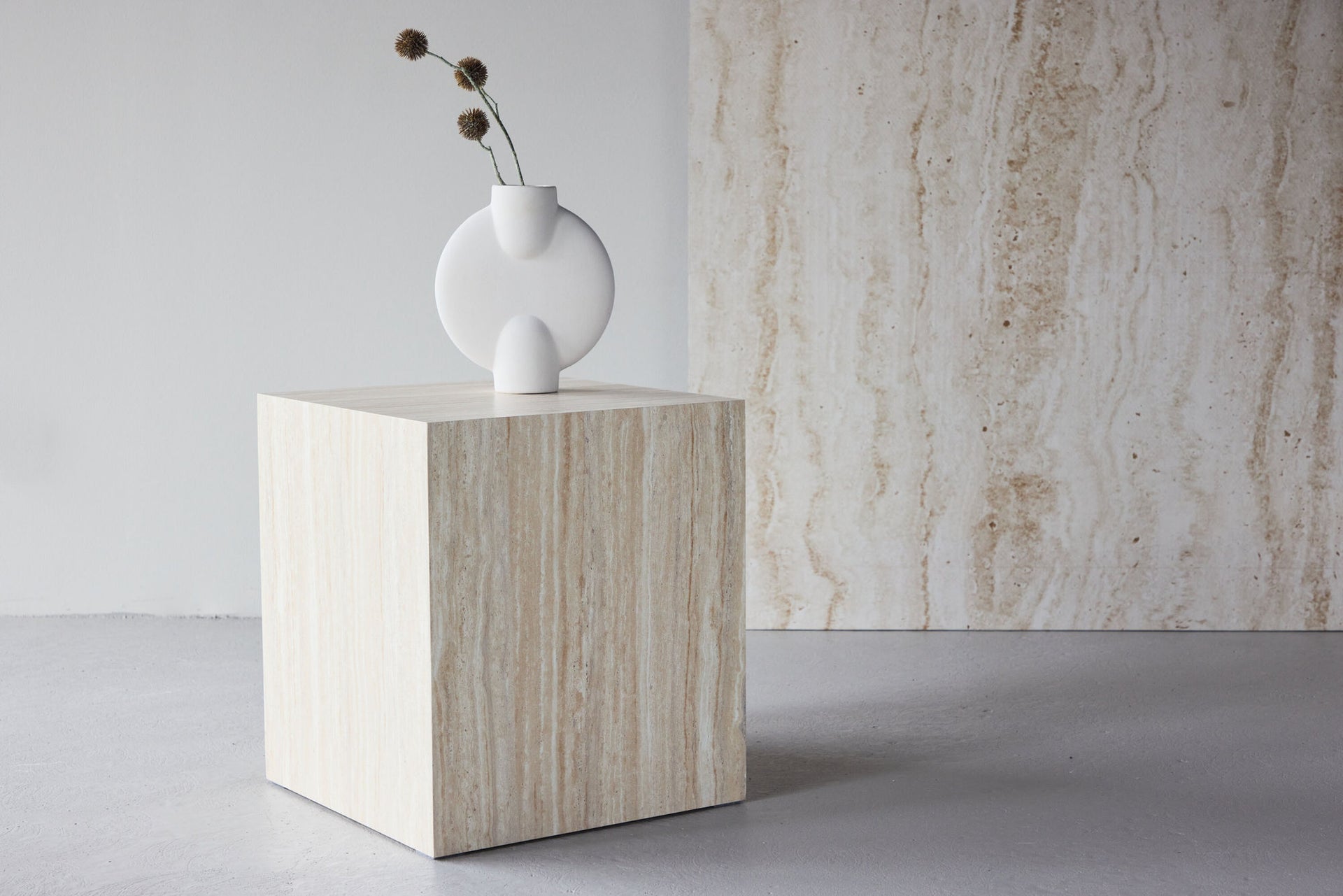 York Couchtisch in Travertinoptik klein