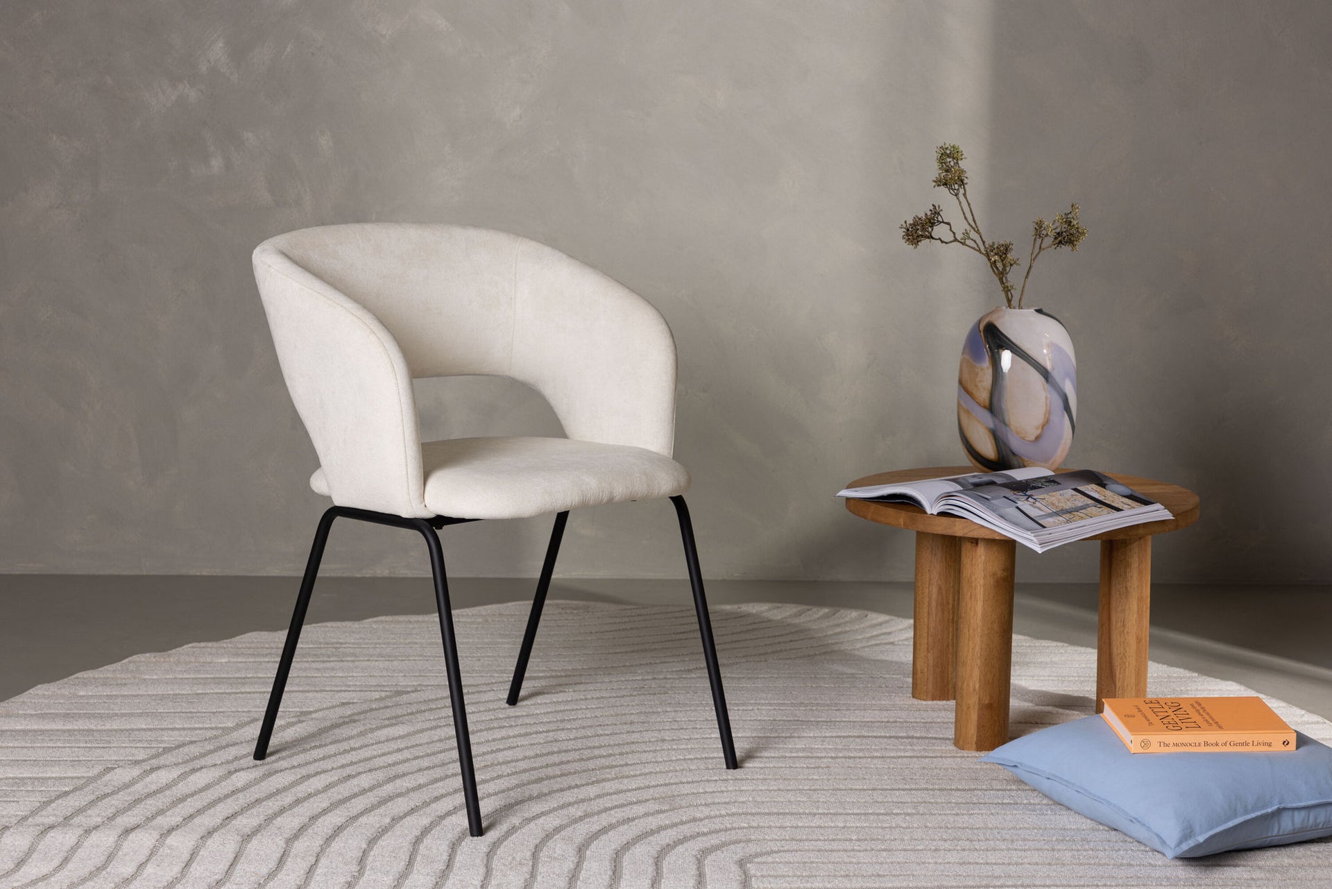 Day Esszimmerstuhl 2er-Pack – Weißes Leinen