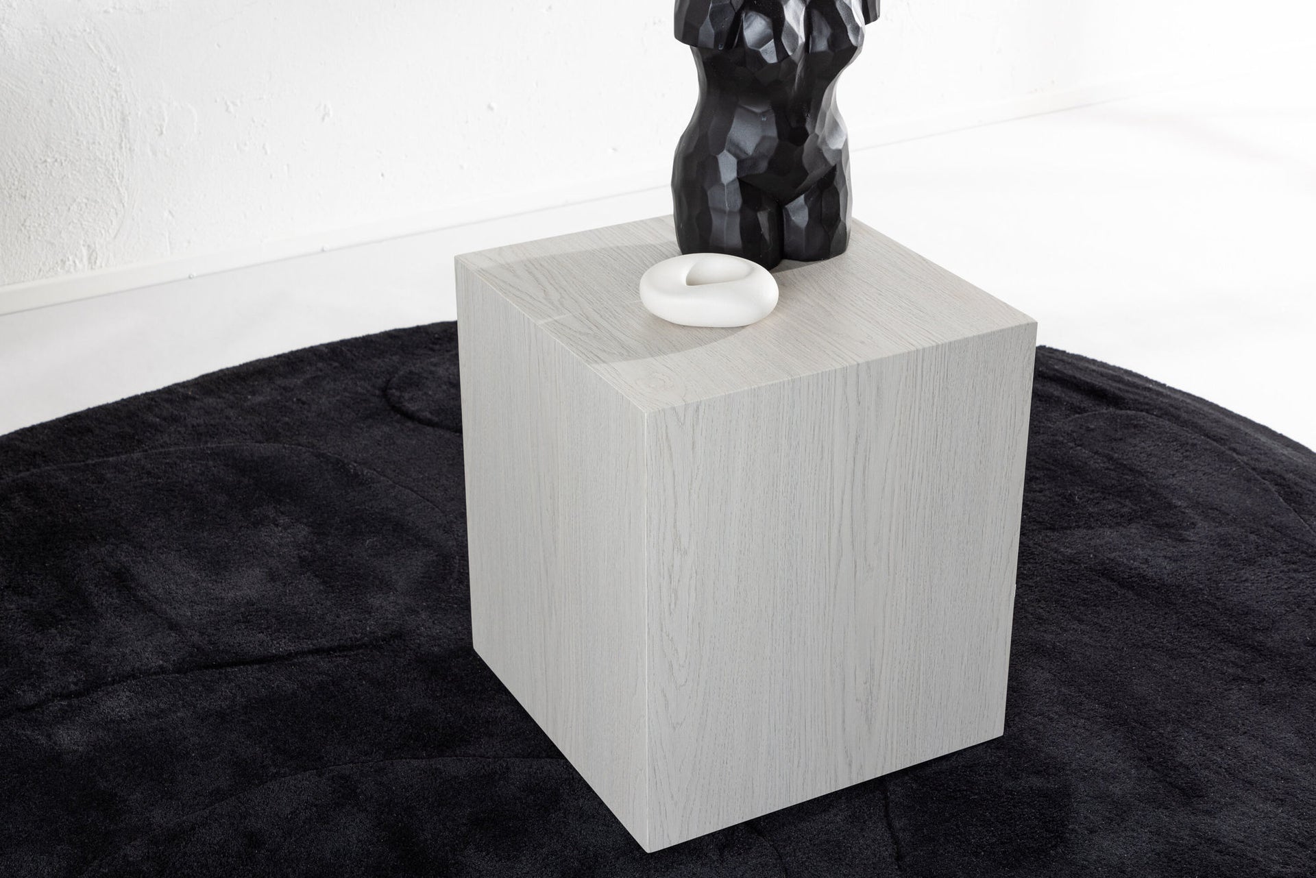 York Couchtisch Klein in Weiß veredelt