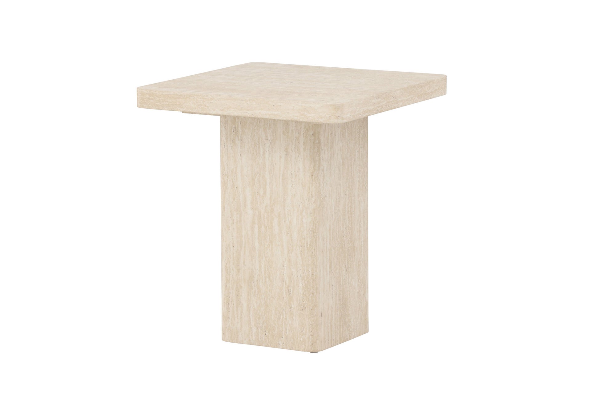 Qvart Couchtisch klein in Travertinoptik