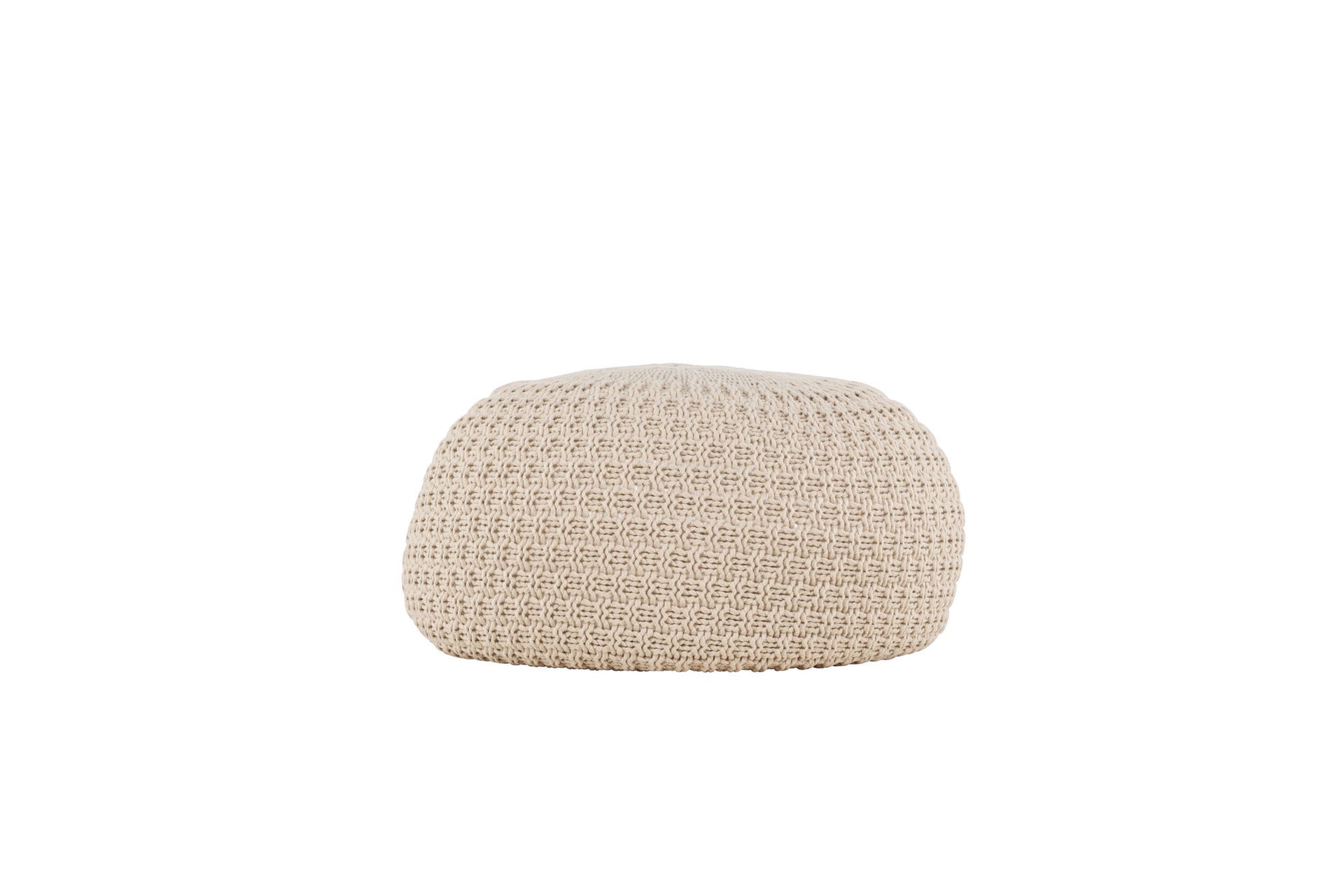 Sam Runder Pouf – Beige / Ø45 cm