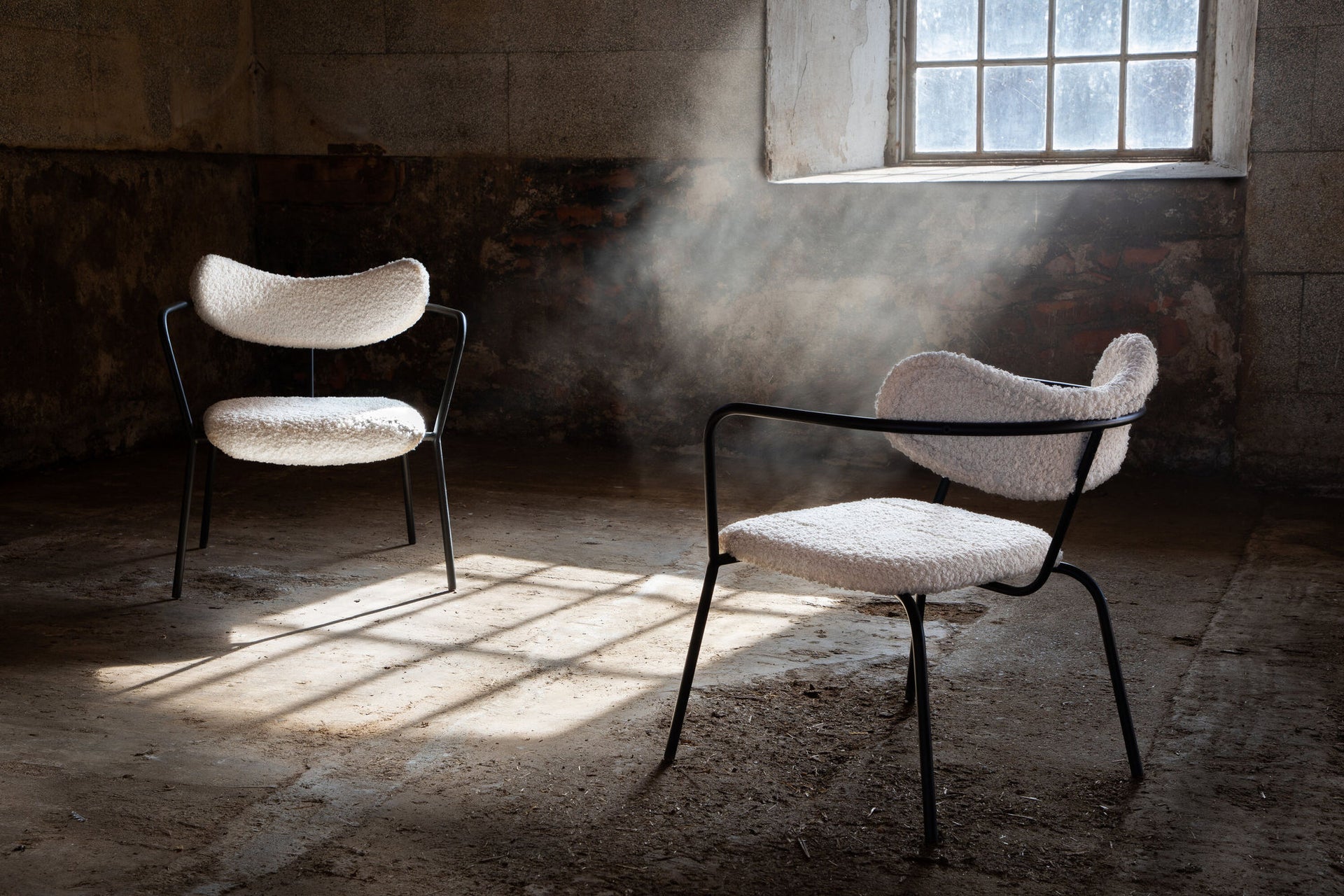 Duffy Sessel – Schwarz / Offwhite Teddy