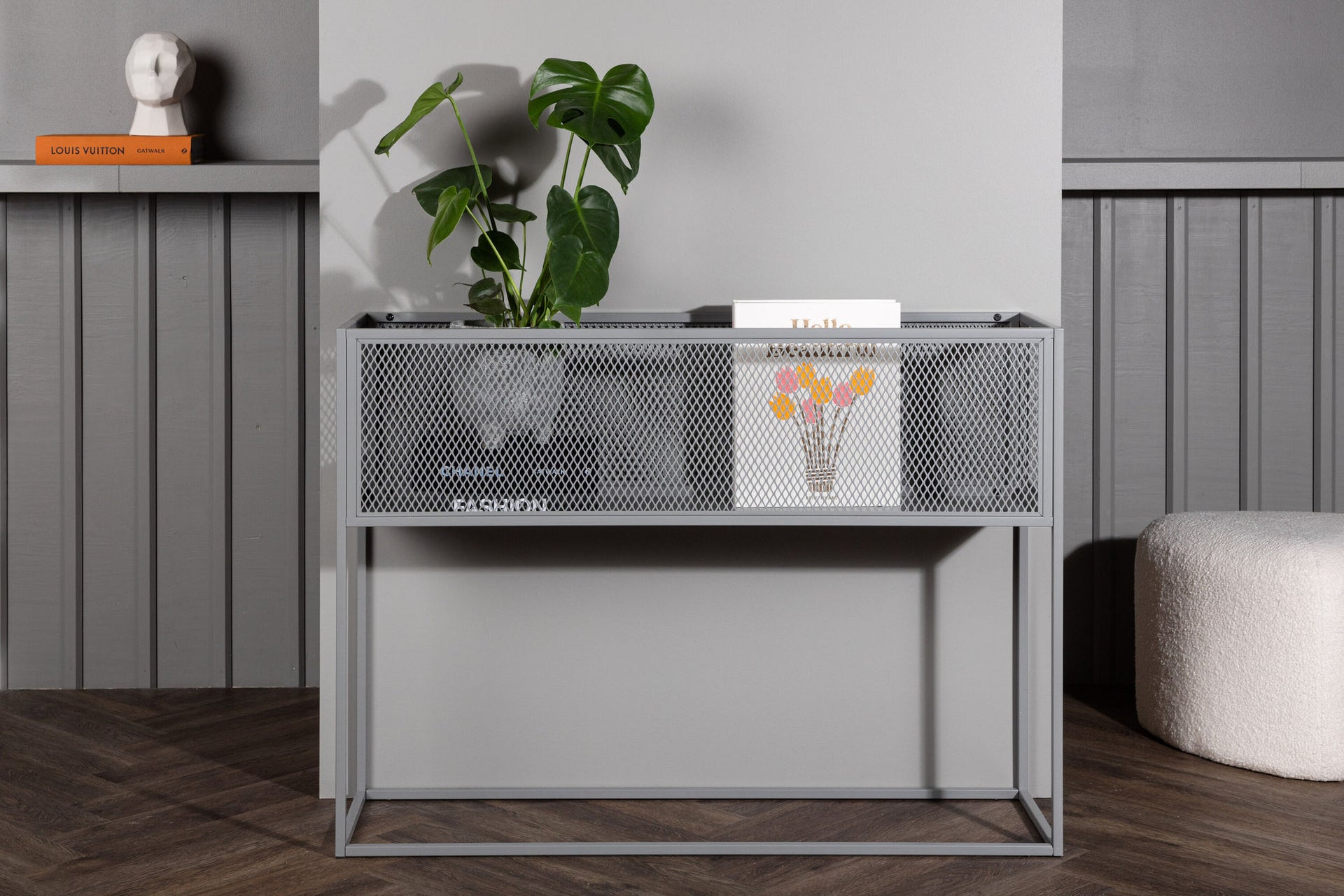 Netz Blumenregal – Hellgrau