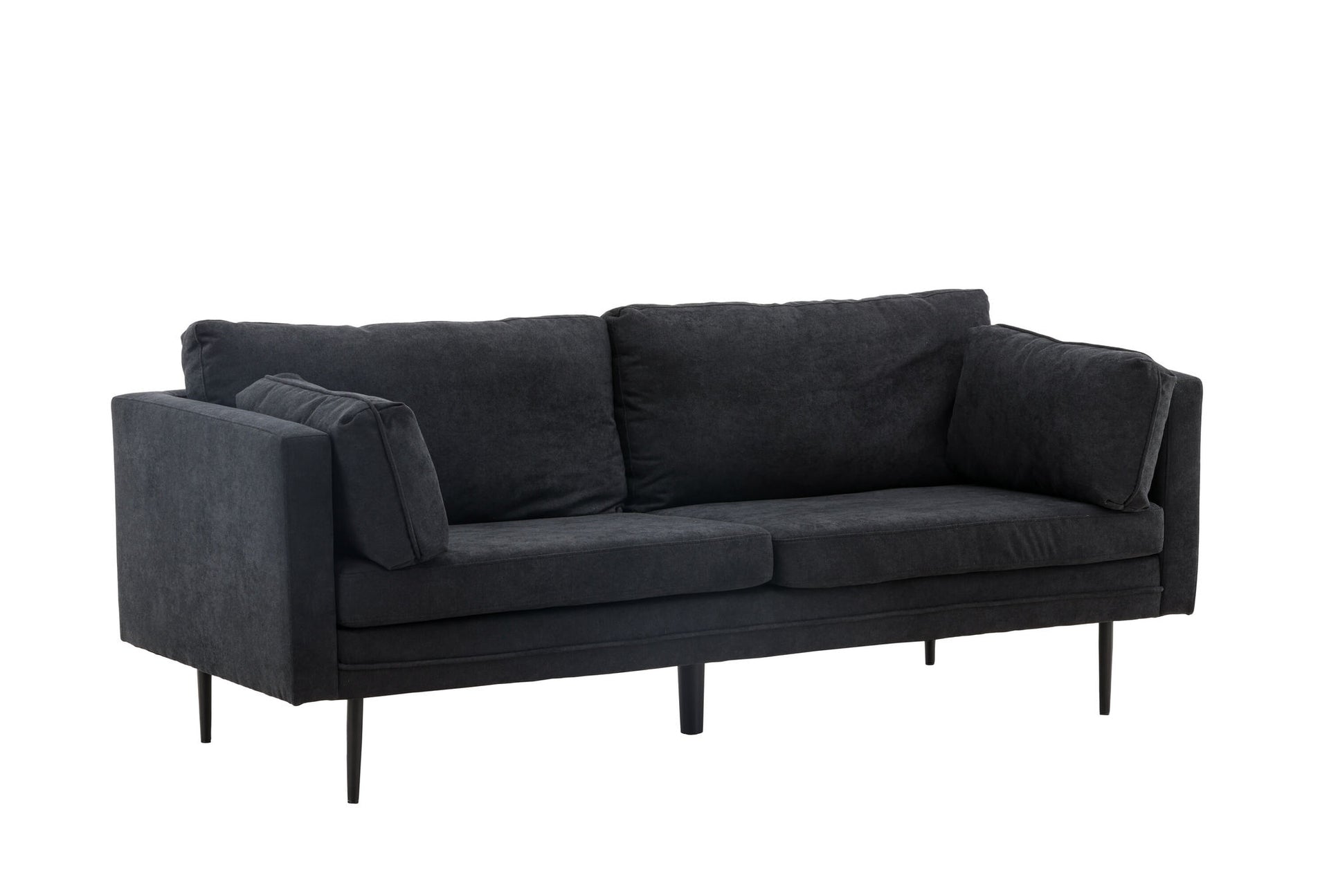Boom Sofa – Schwarz / Schwarzer Stoff / Leinen