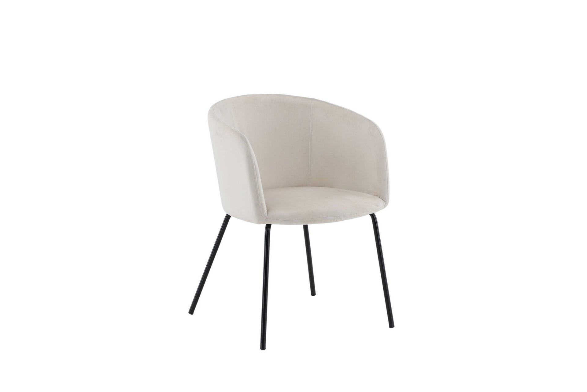 Berit Stuhl – Schwarz / Beiger Samt