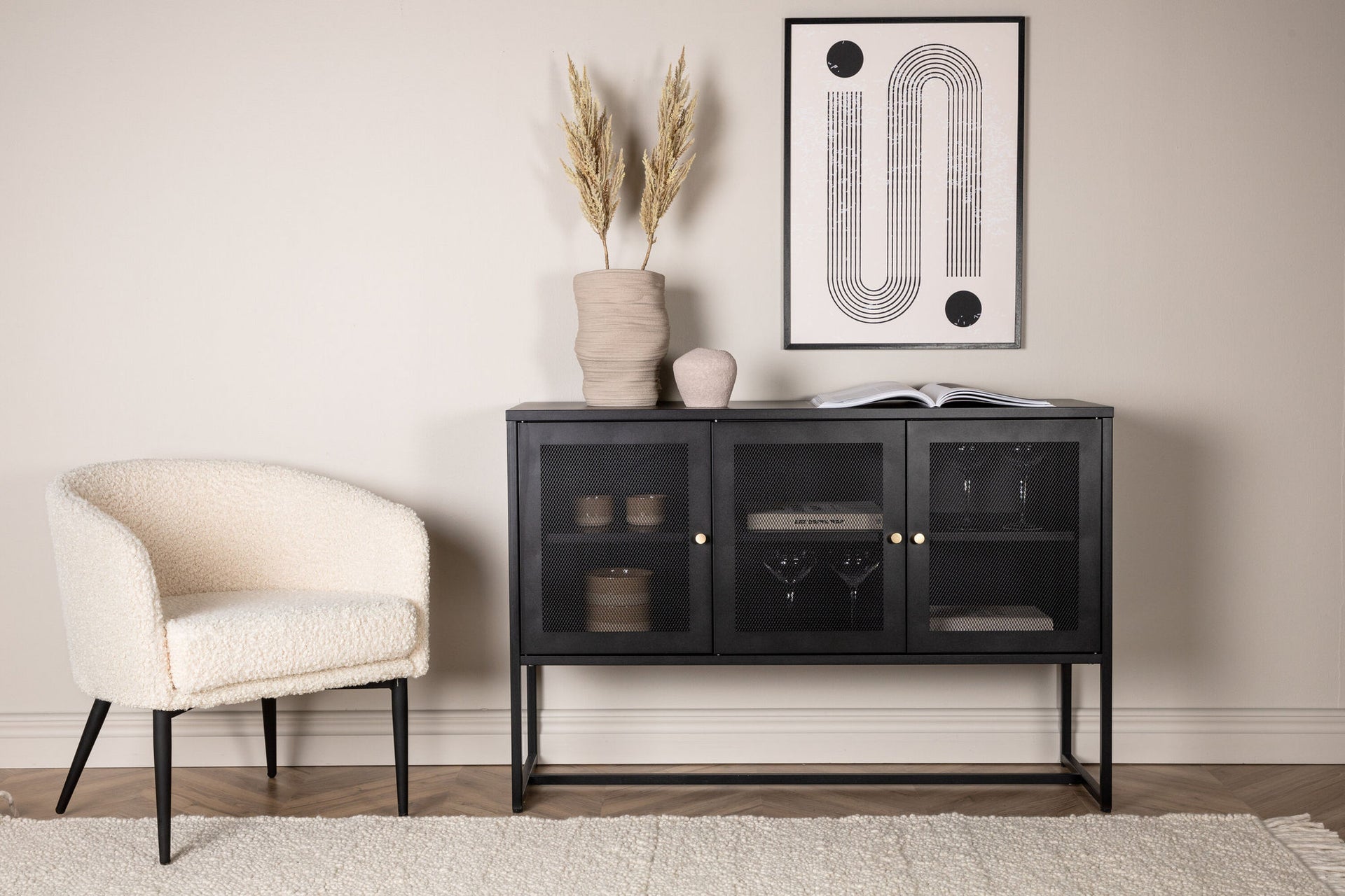 Malla Sideboard – Schwarz