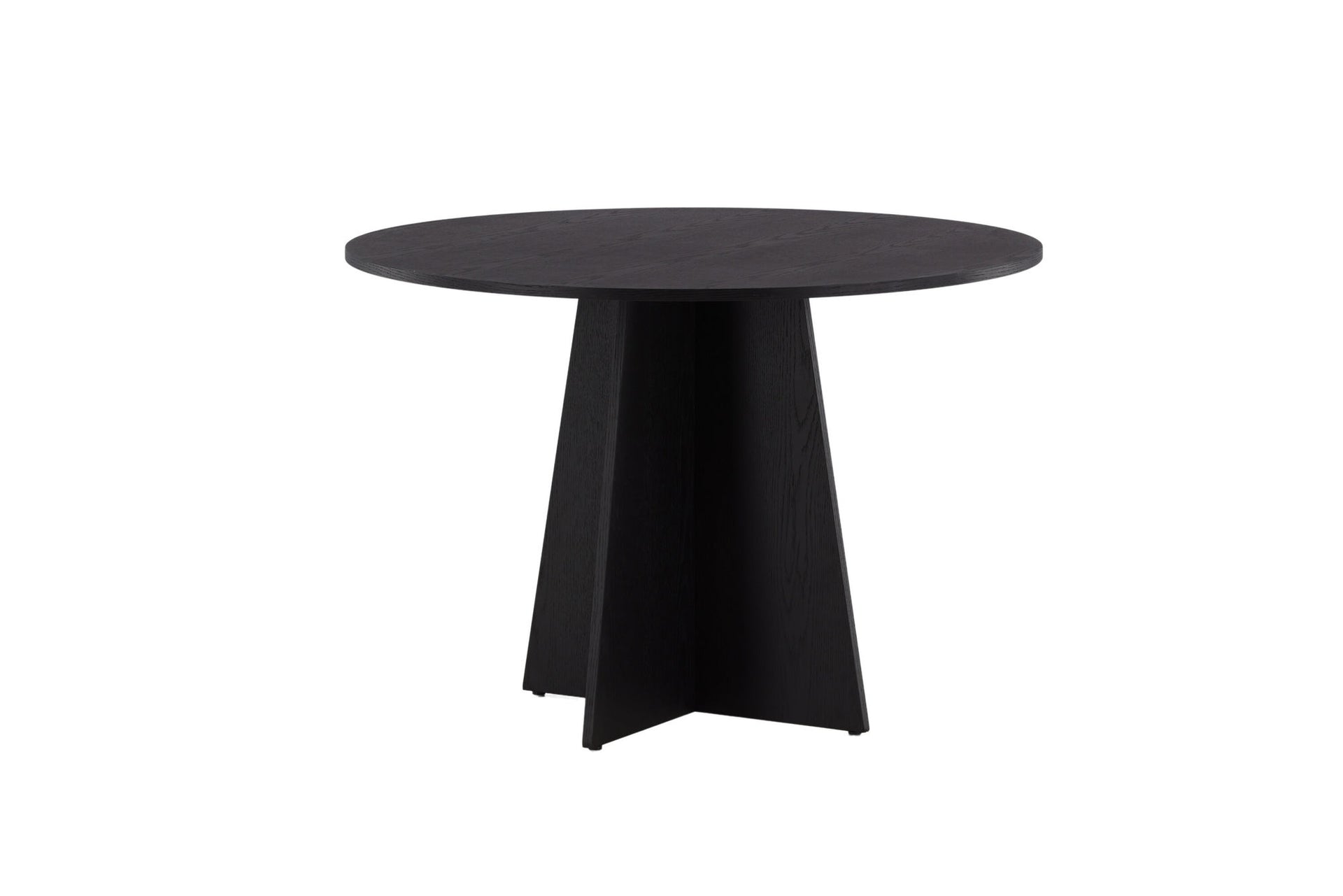 Runder Esstisch Bootcut in Schwarz Furnier, Ø 110 cm