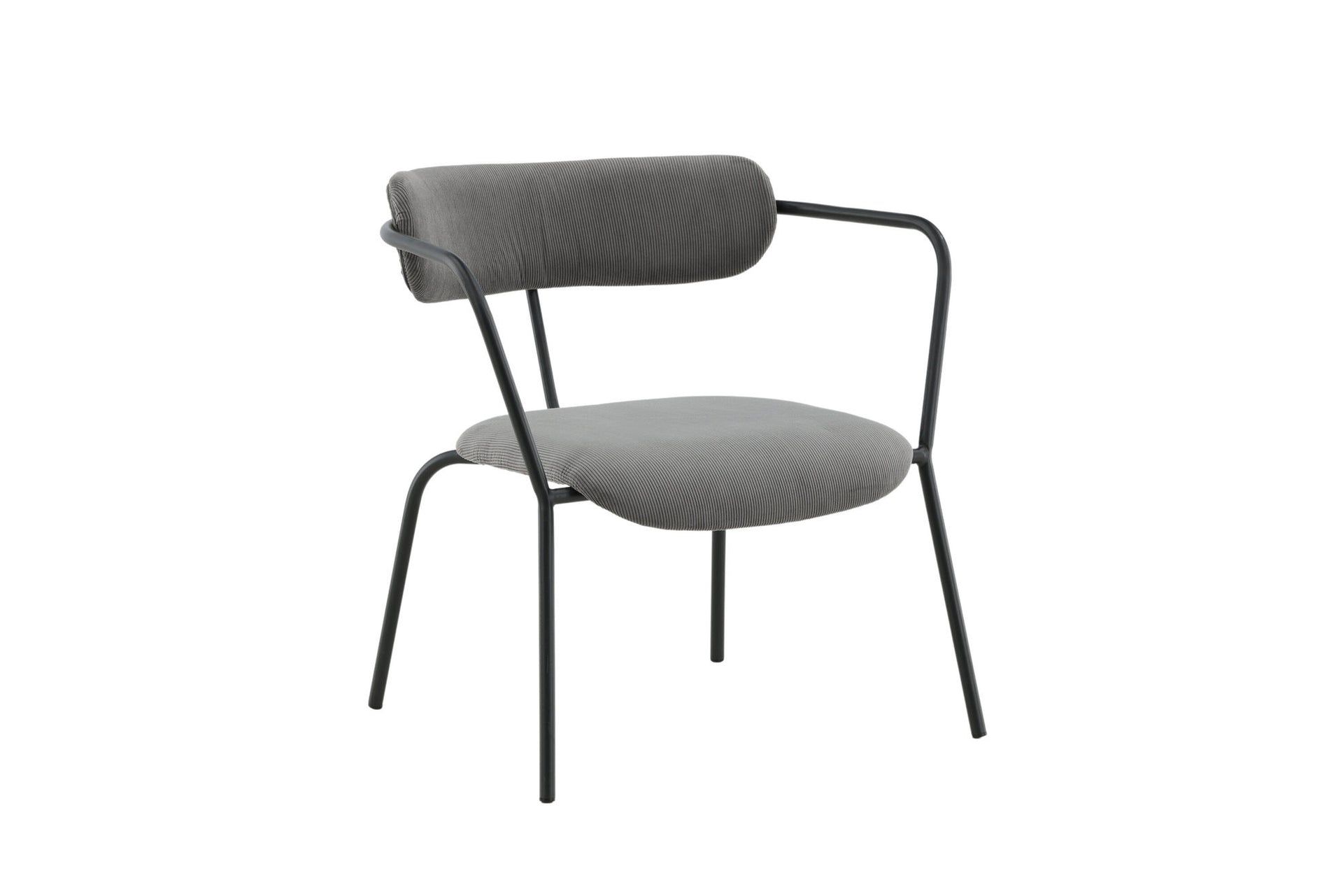 Duffy Sessel – Schwarz / Grauer Cord