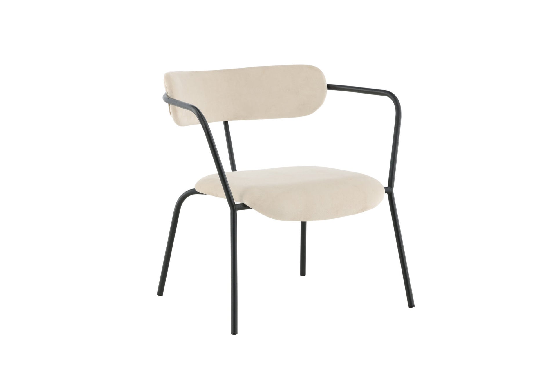 Duffy Sessel – Schwarz / Beiger Samt