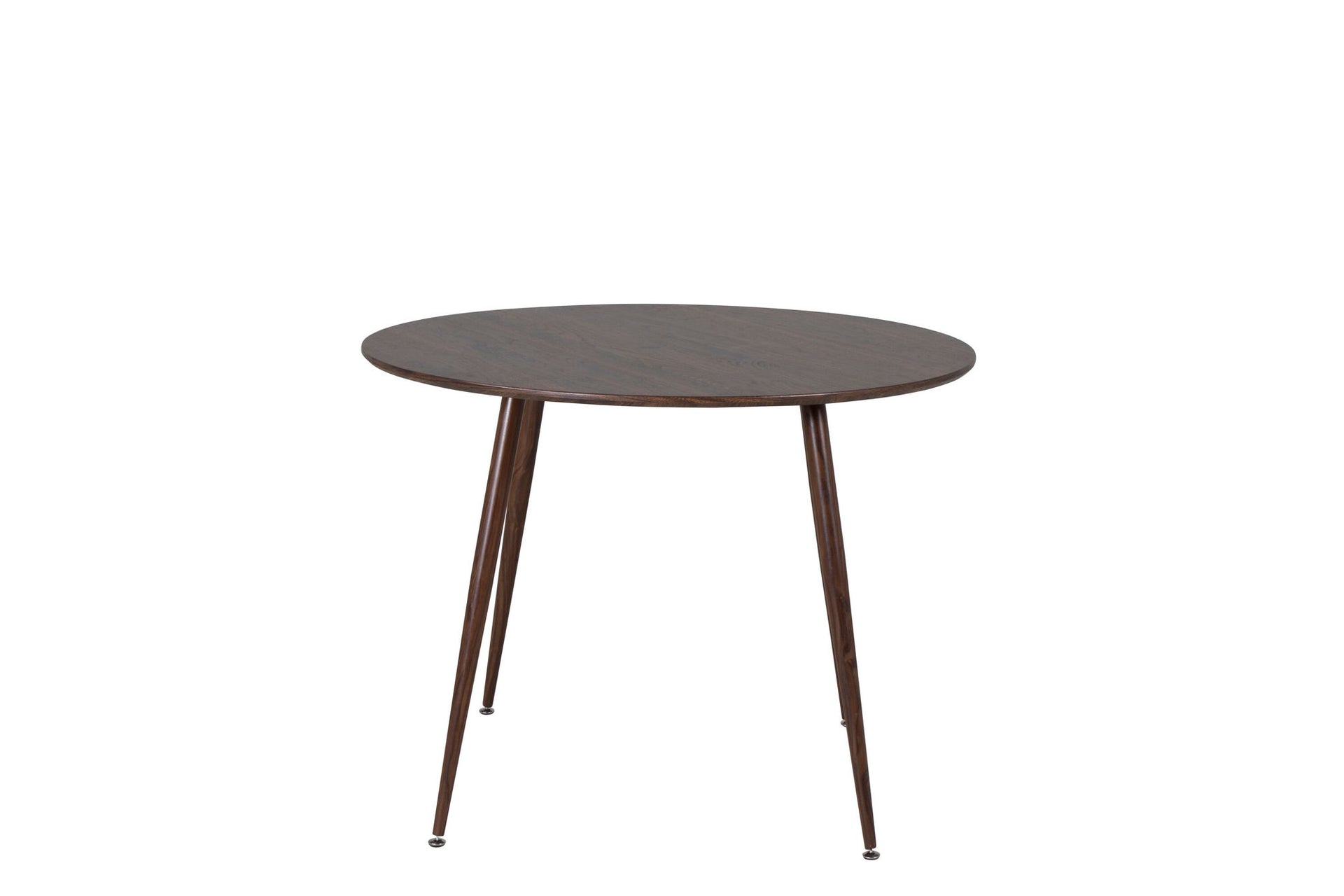 Runder Esstisch Plaza mit Walnuss-Tischplatte und Walnuss-Beinen, Ø 100 cm