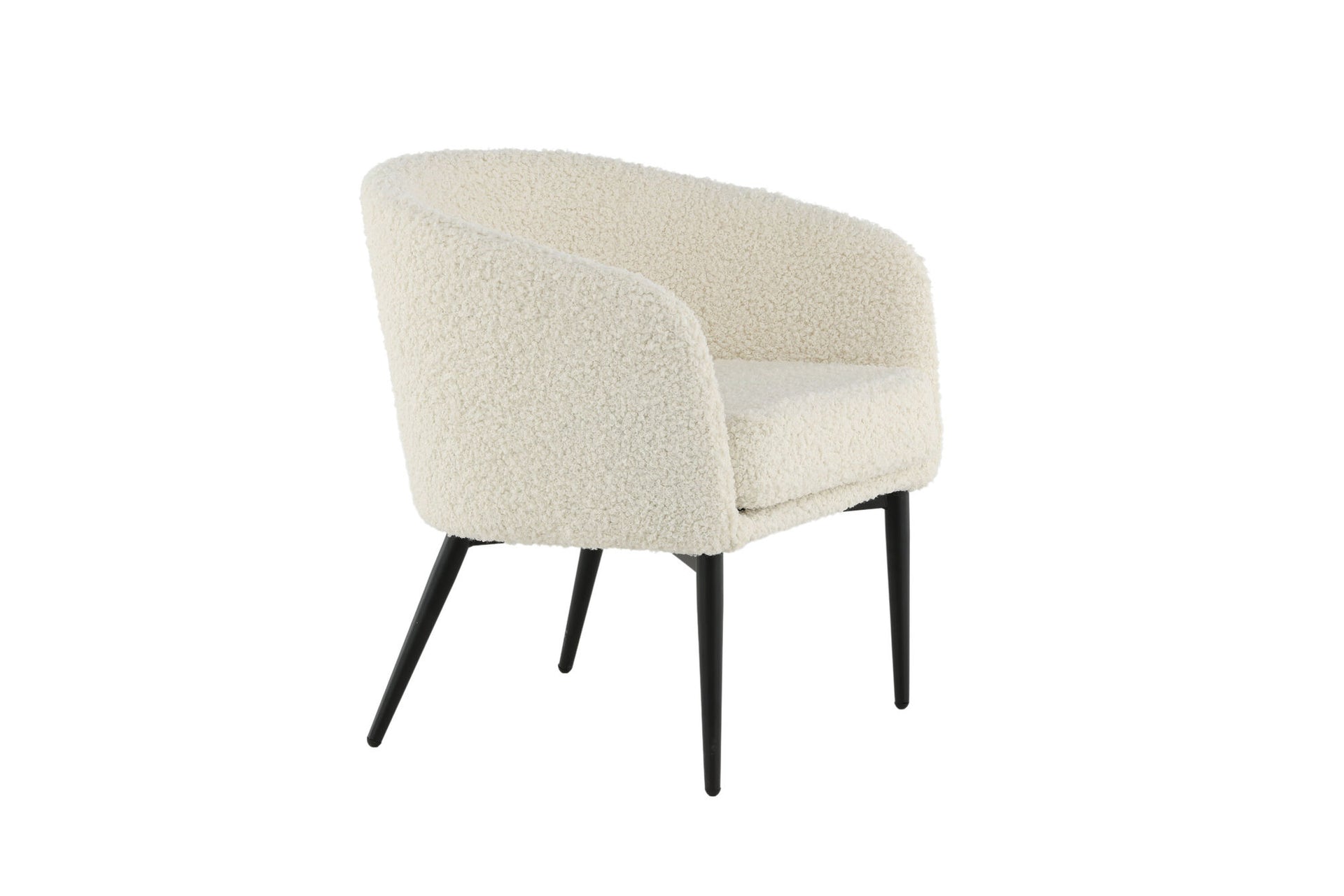 Fluffy Sessel – Weiß / Schwarz