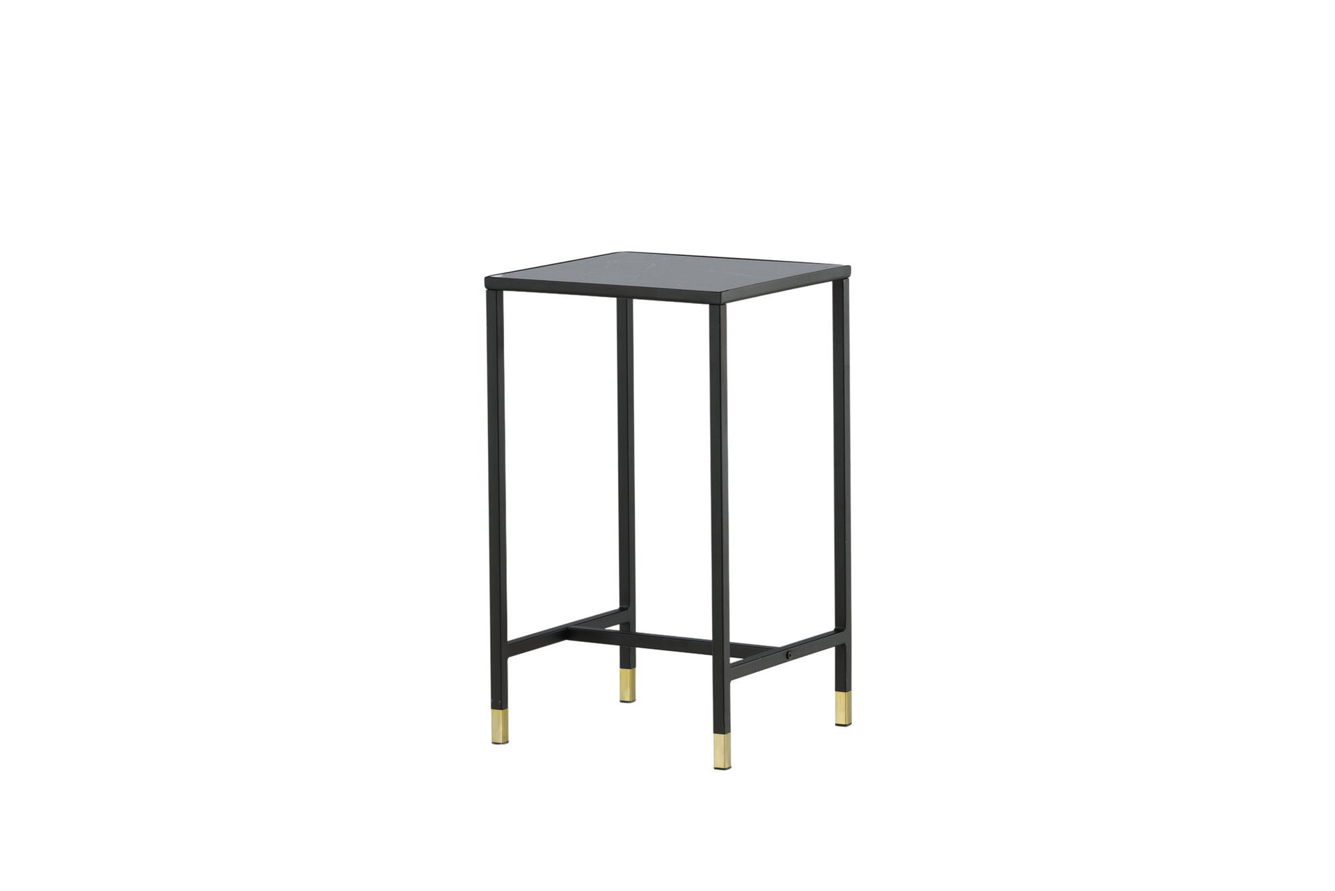 Dipp Nachttisch in Schwarz mit Marmoroptik