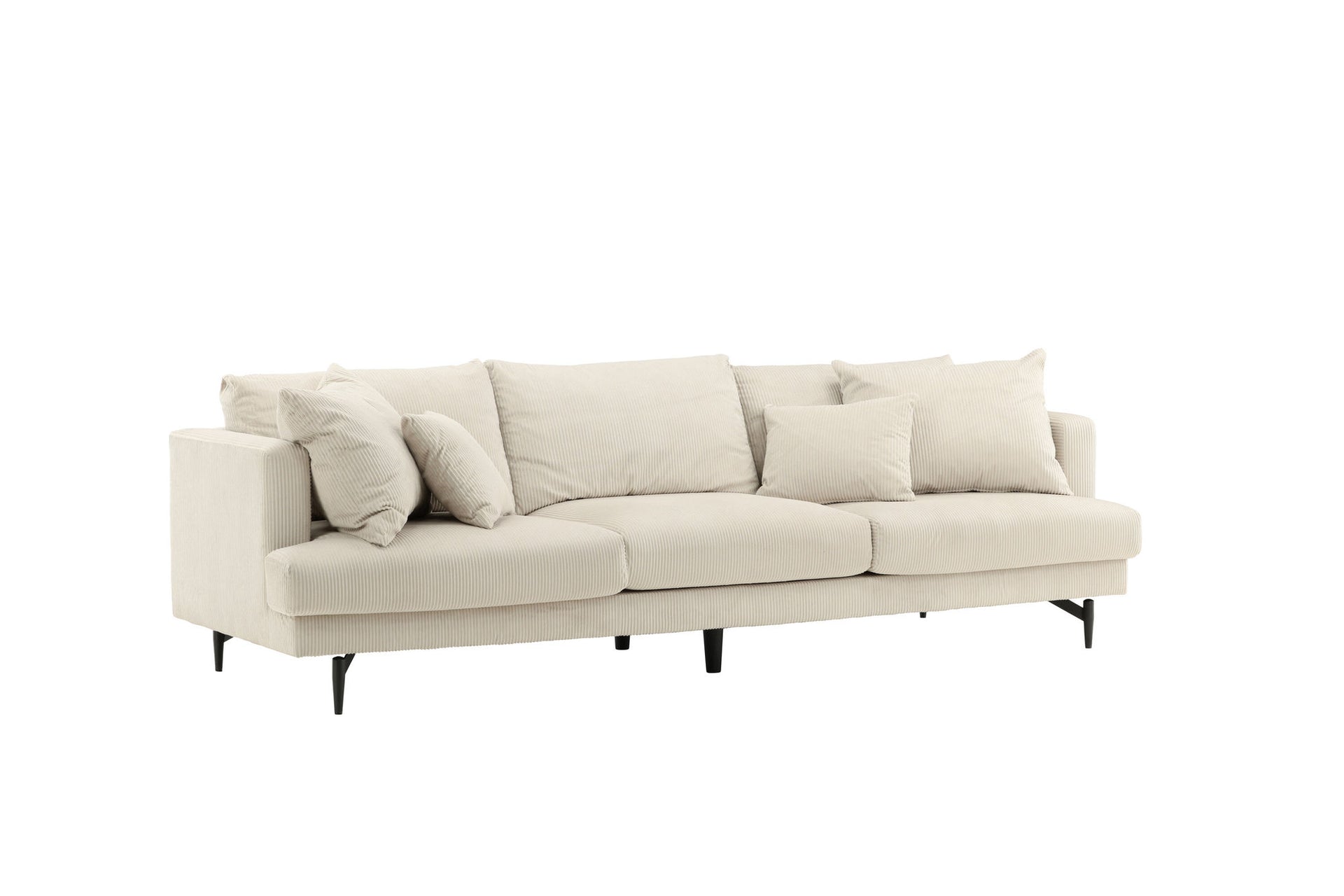 Sofia Sofa – Schwarz / Beige Cord