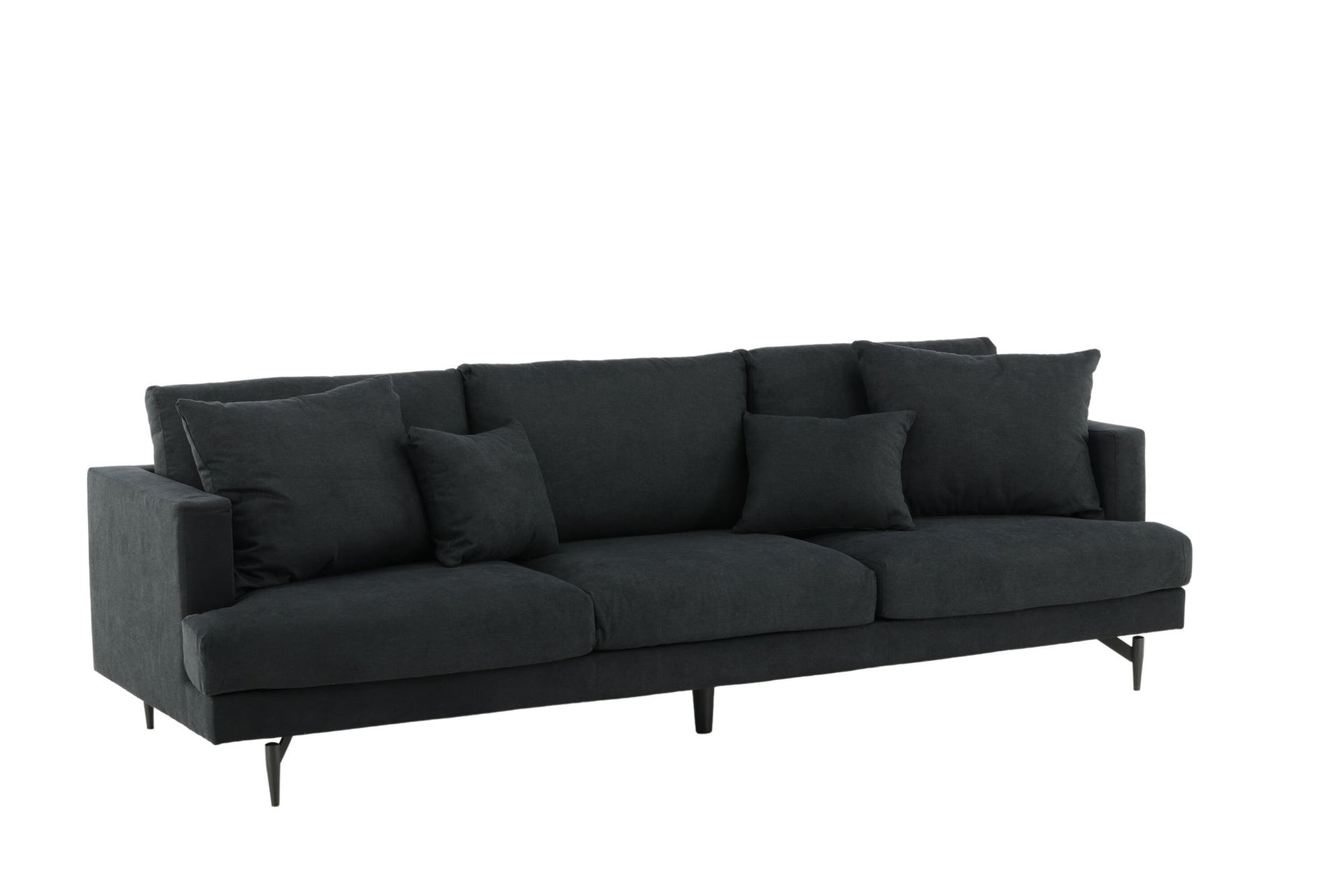 Sofia Sofa – Schwarz / Schwarzer Stoff