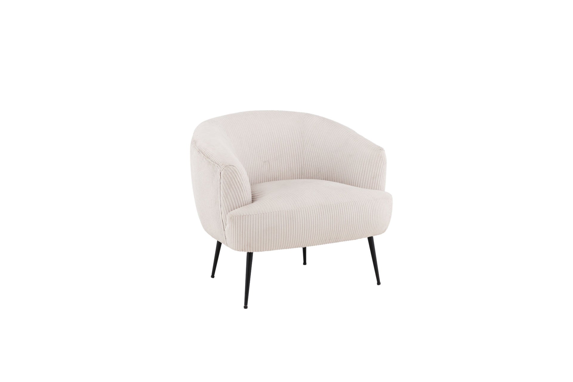 Derry Sessel – Schwarz / Weiß Cord