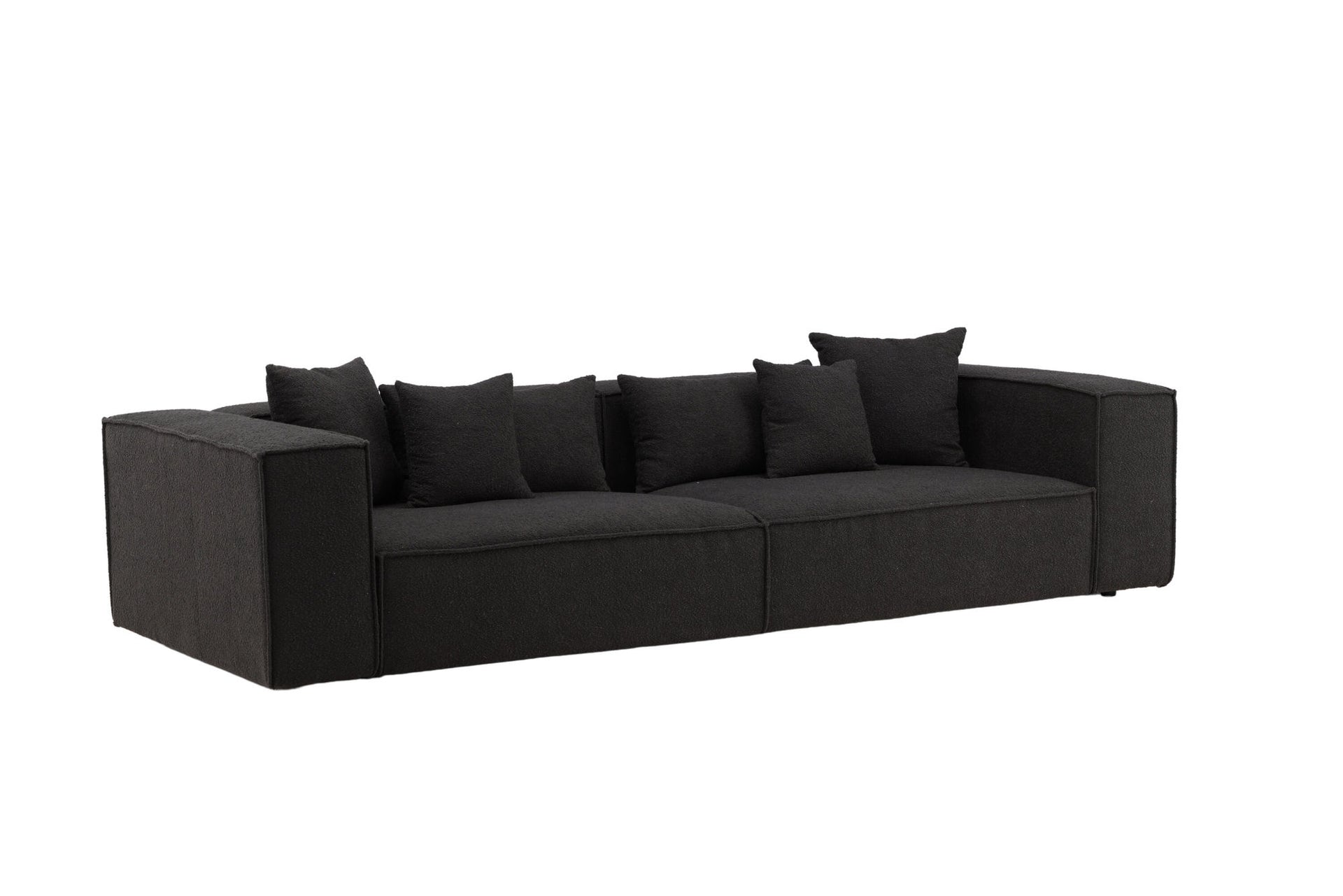 Gillholmen Sofa – Schwarz / Schwarze Bouclé