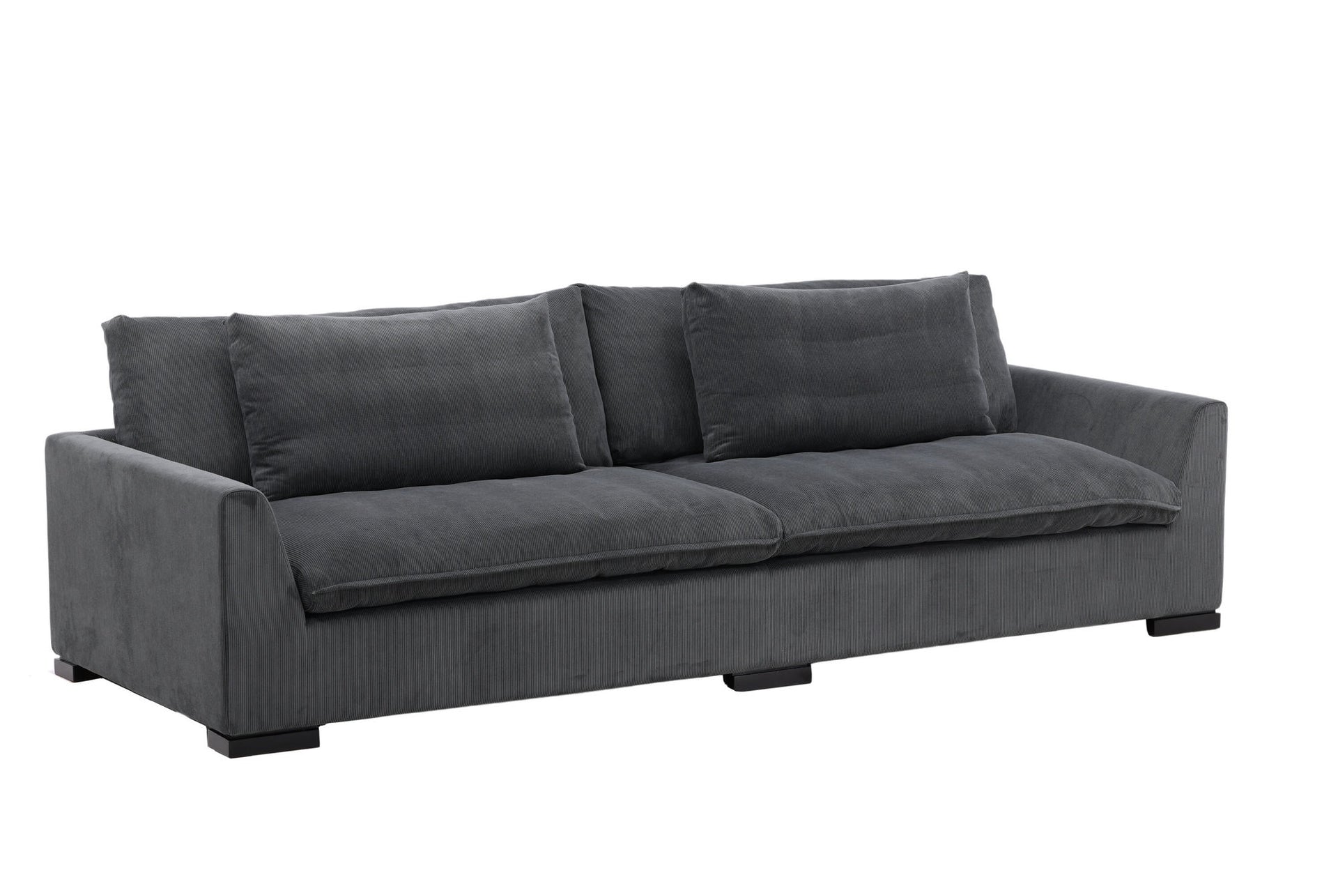 Durham Sofa – Holz / Dunkelgrauer Cord