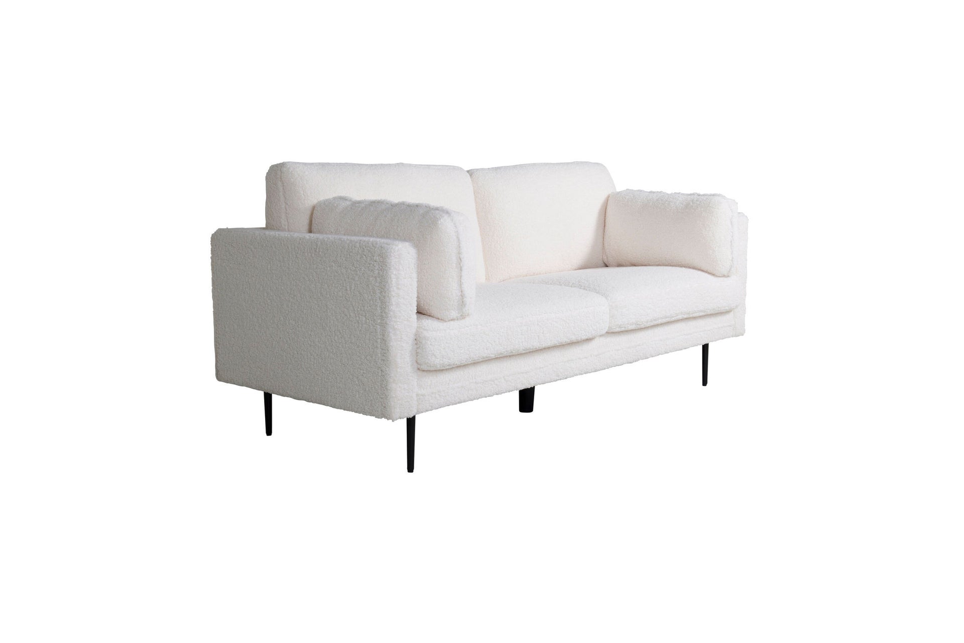 Boom 3-Sitzer Sofa – Teddy Stoff Weiß