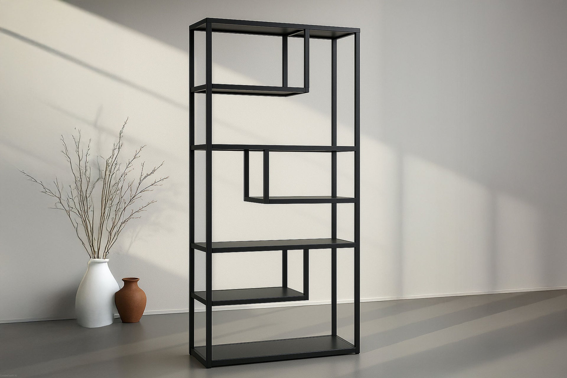 Staal Bücherregal – Schwarz / Stahl