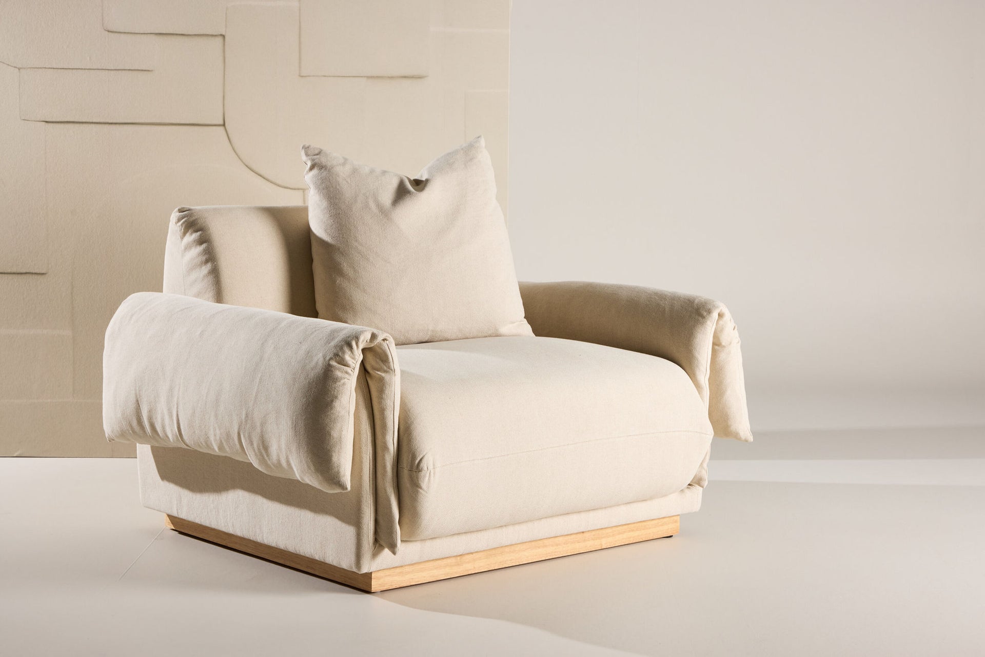 Mollösund Sessel – Beige Leinen