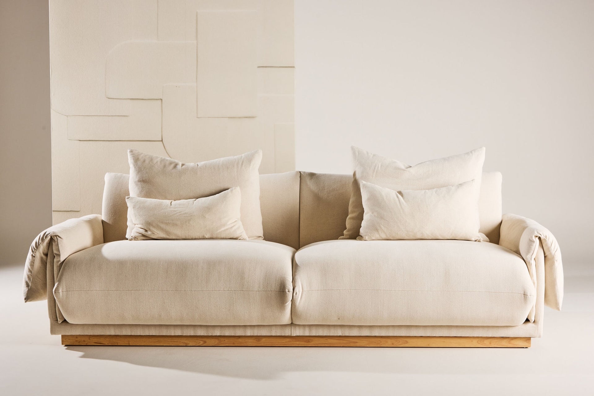 Mollösund 3-Sitzer Sofa – Beige Leinen