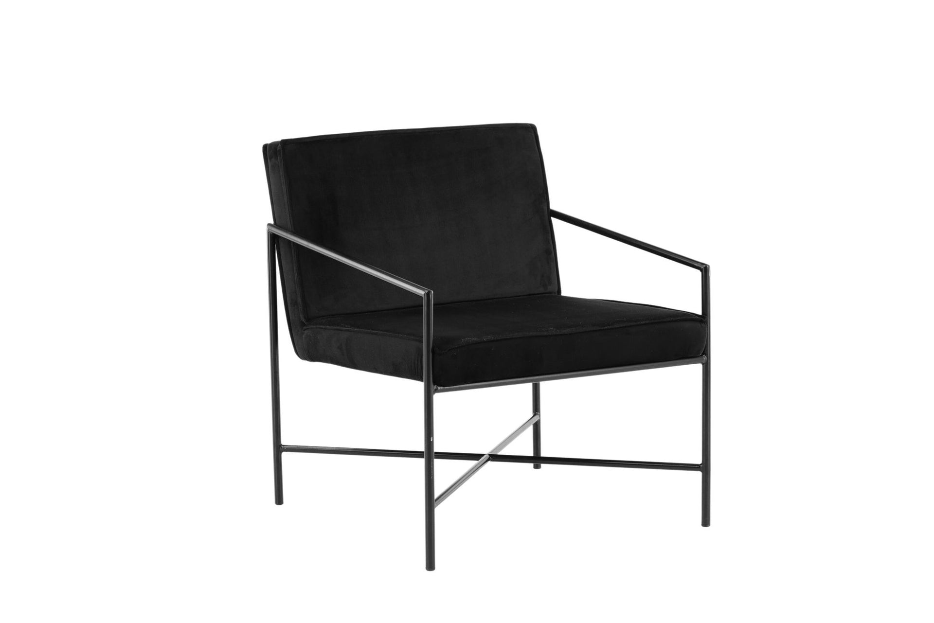 Rakel Sessel – Schwarz / Schwarzer Samt