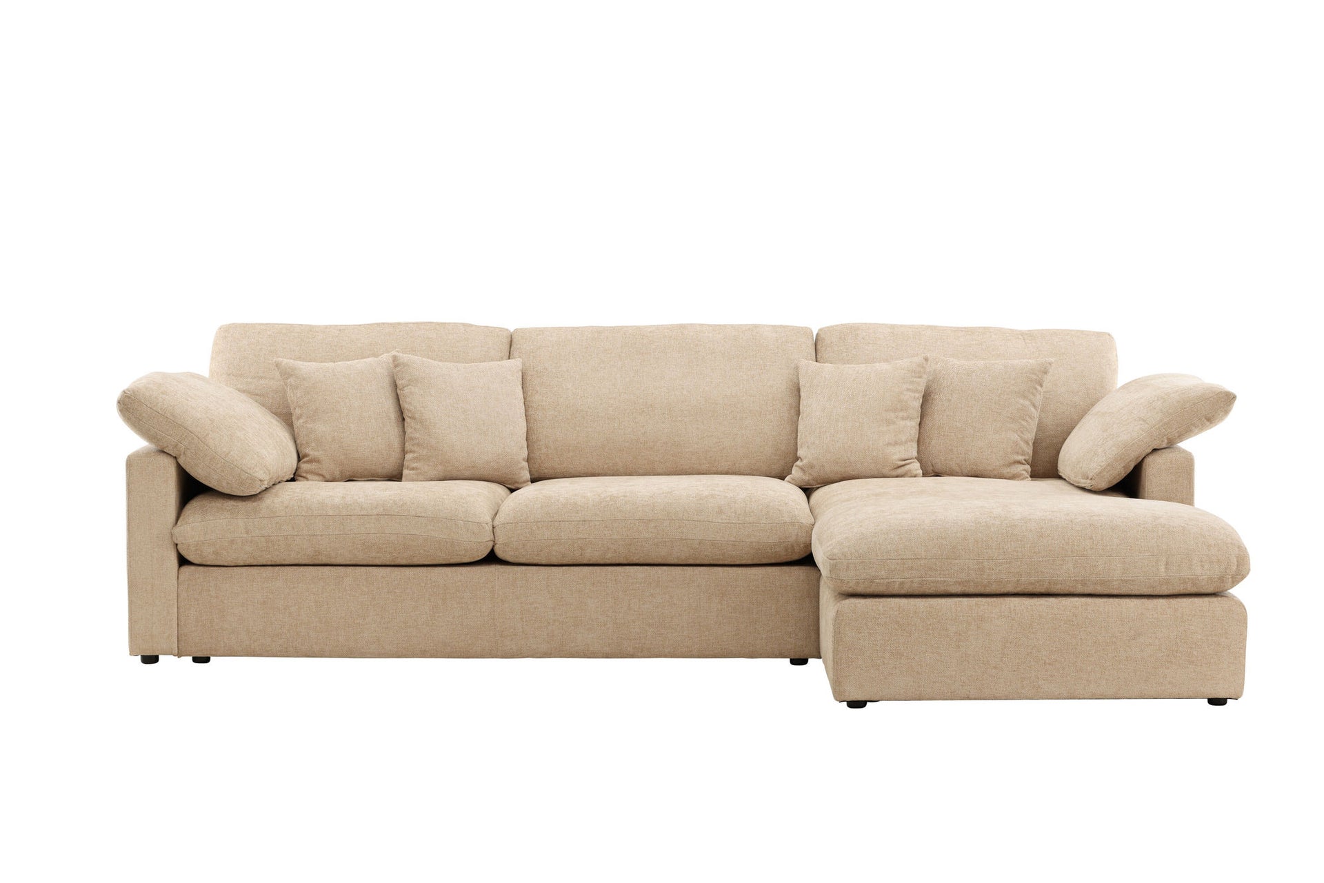 Amalfi Ecksofa – Sand Stoff
