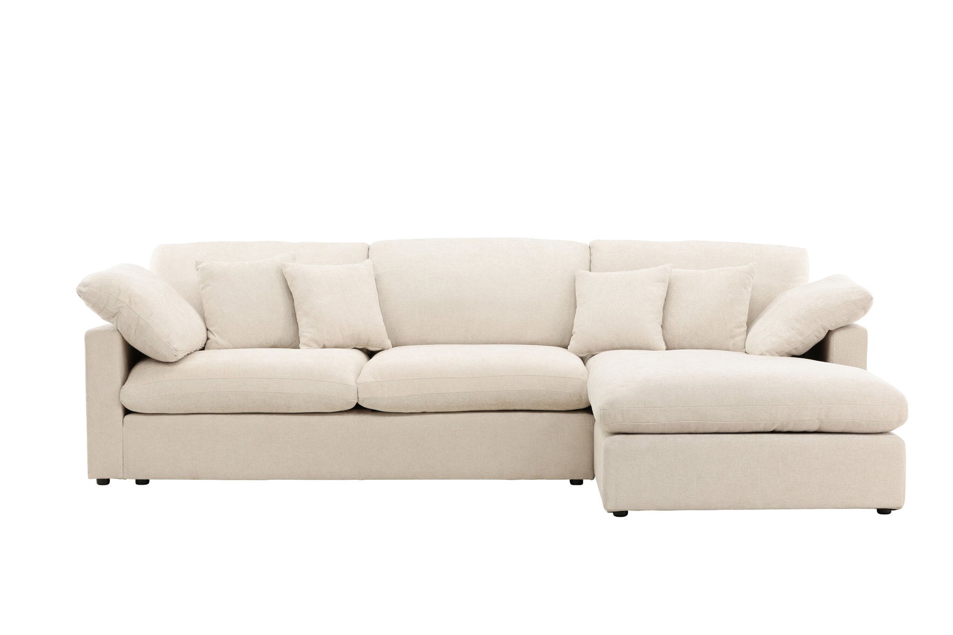 Amalfi Ecksofa – Beige Stoff