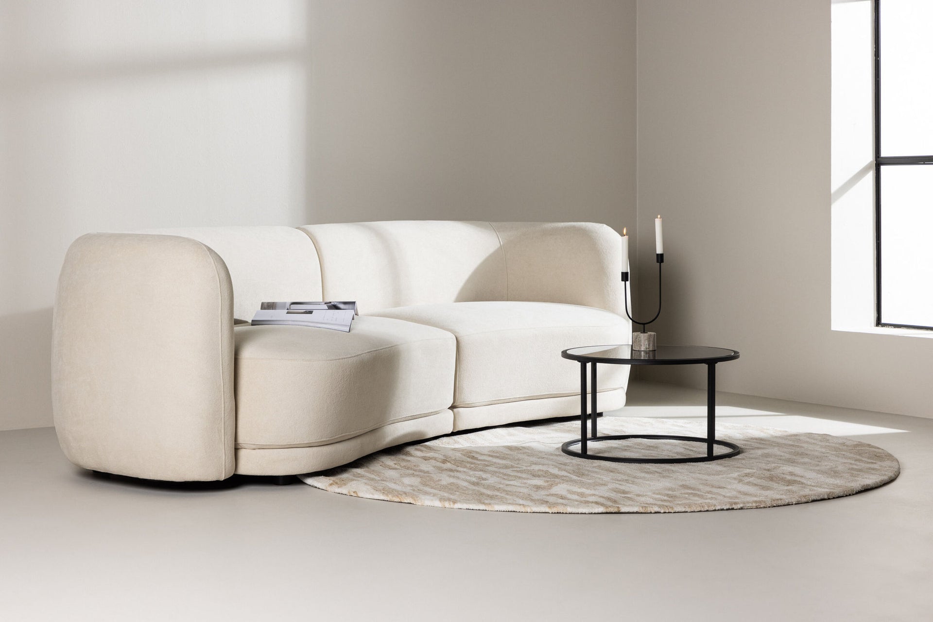 Cielo 3-Sitzer Sofa – Weiß Bouclé