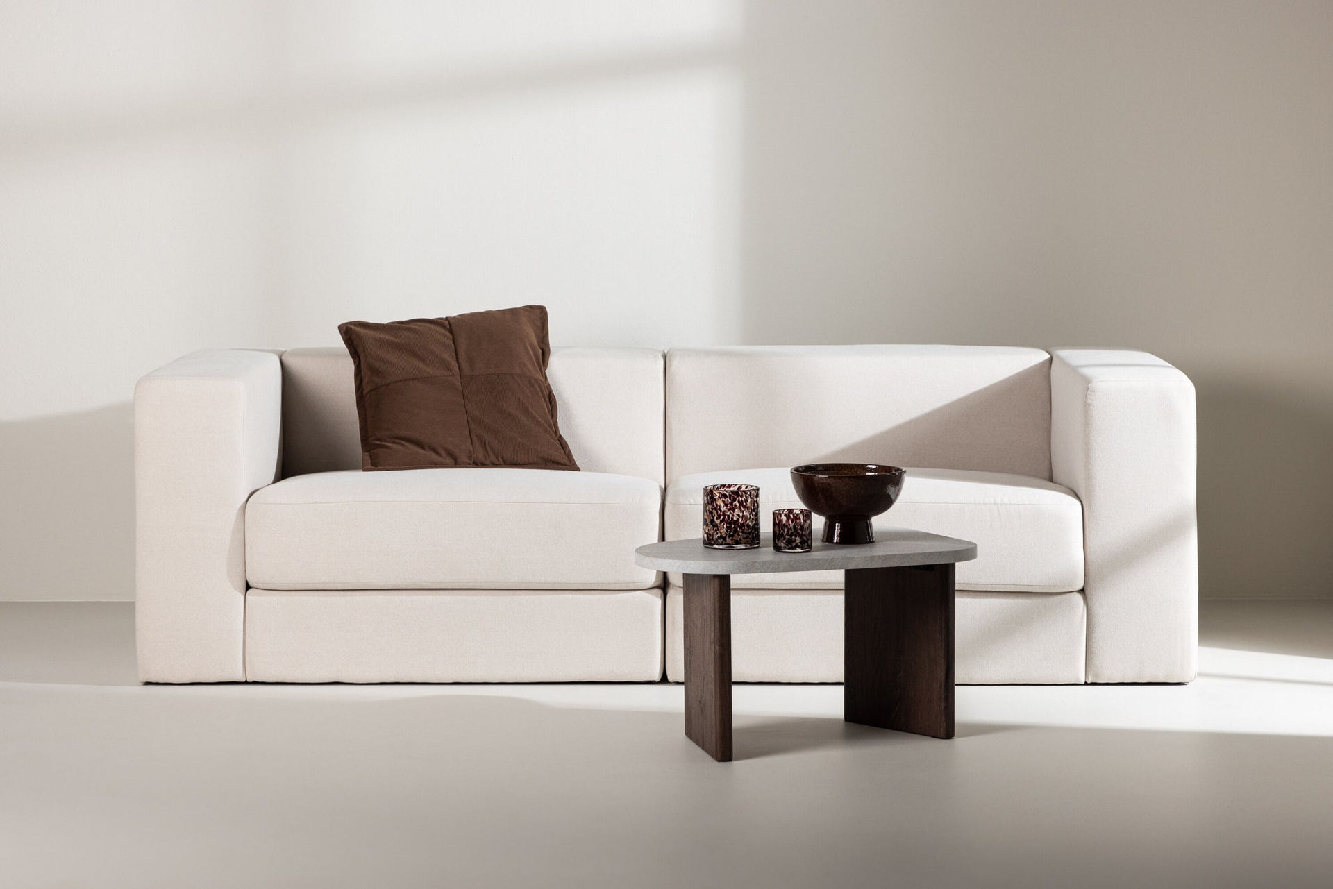 Lumi 3-Sitzer Sofa – Weiß Leinen