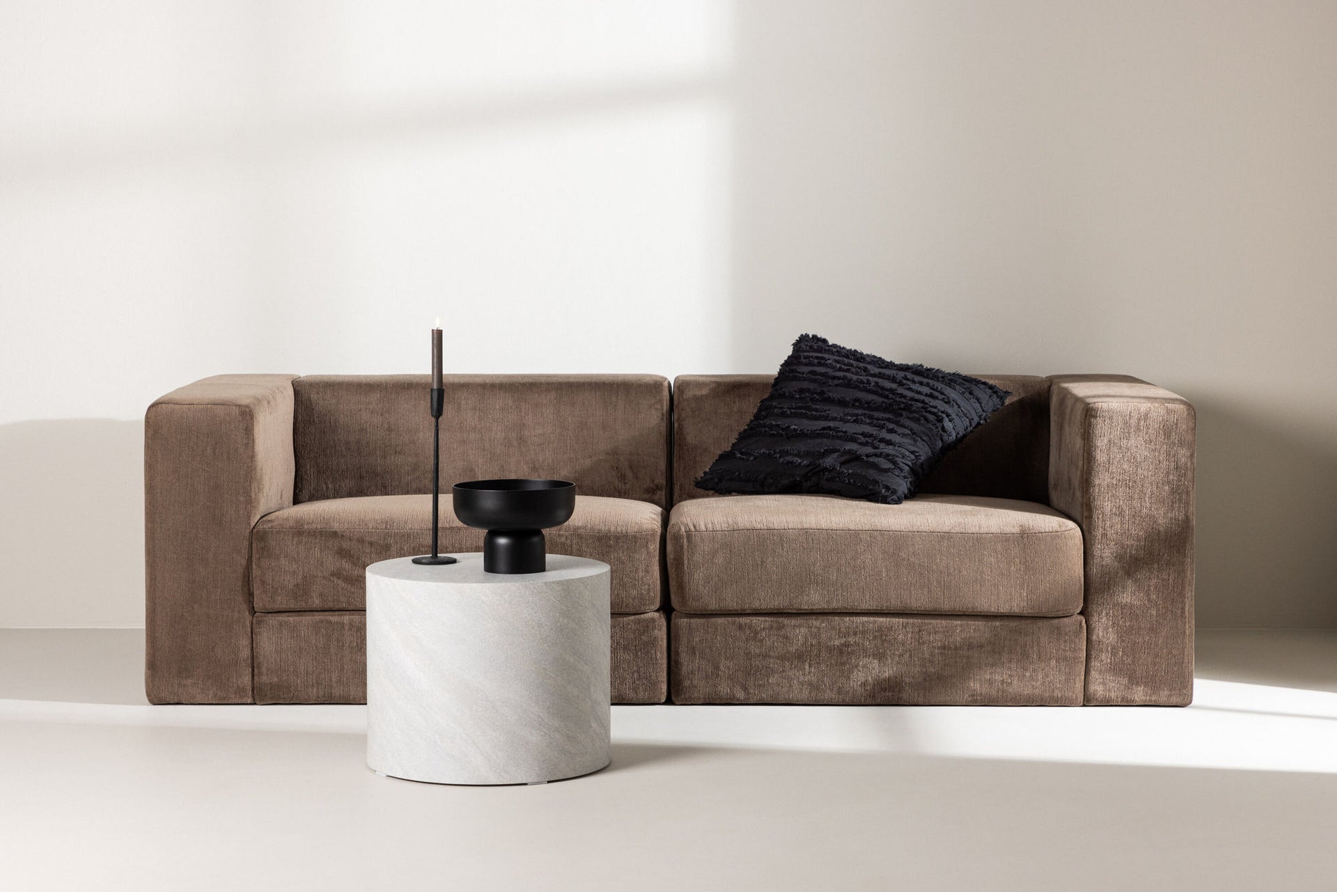 Lumi 3-Sitzer Sofa – Braun Leinen