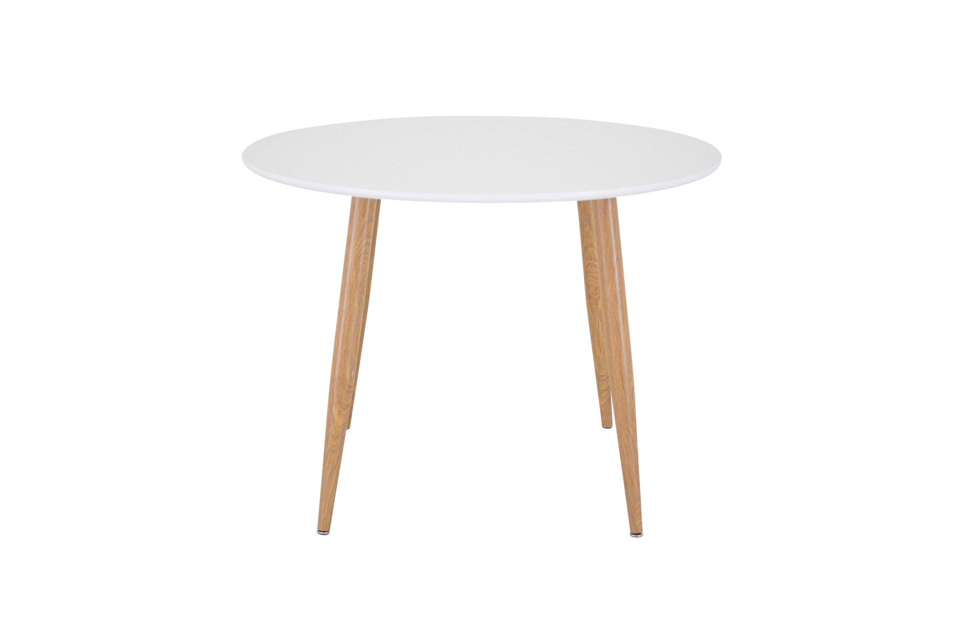 Runder Esstisch Plaza in Eichenoptik mit weißer Tischplatte, Ø 100 cm