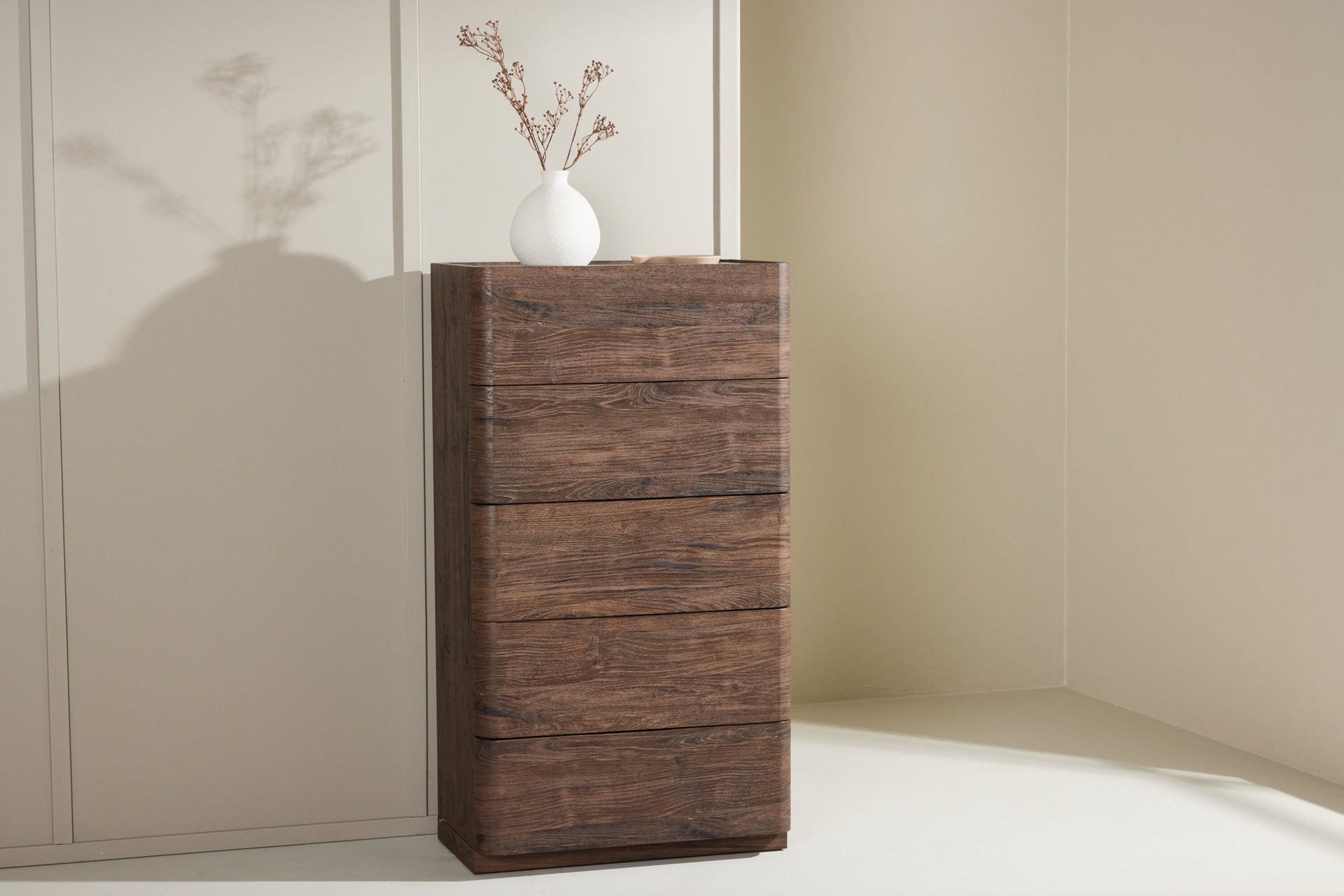 Kommode Noble – 35x55x100 cm – Mocca