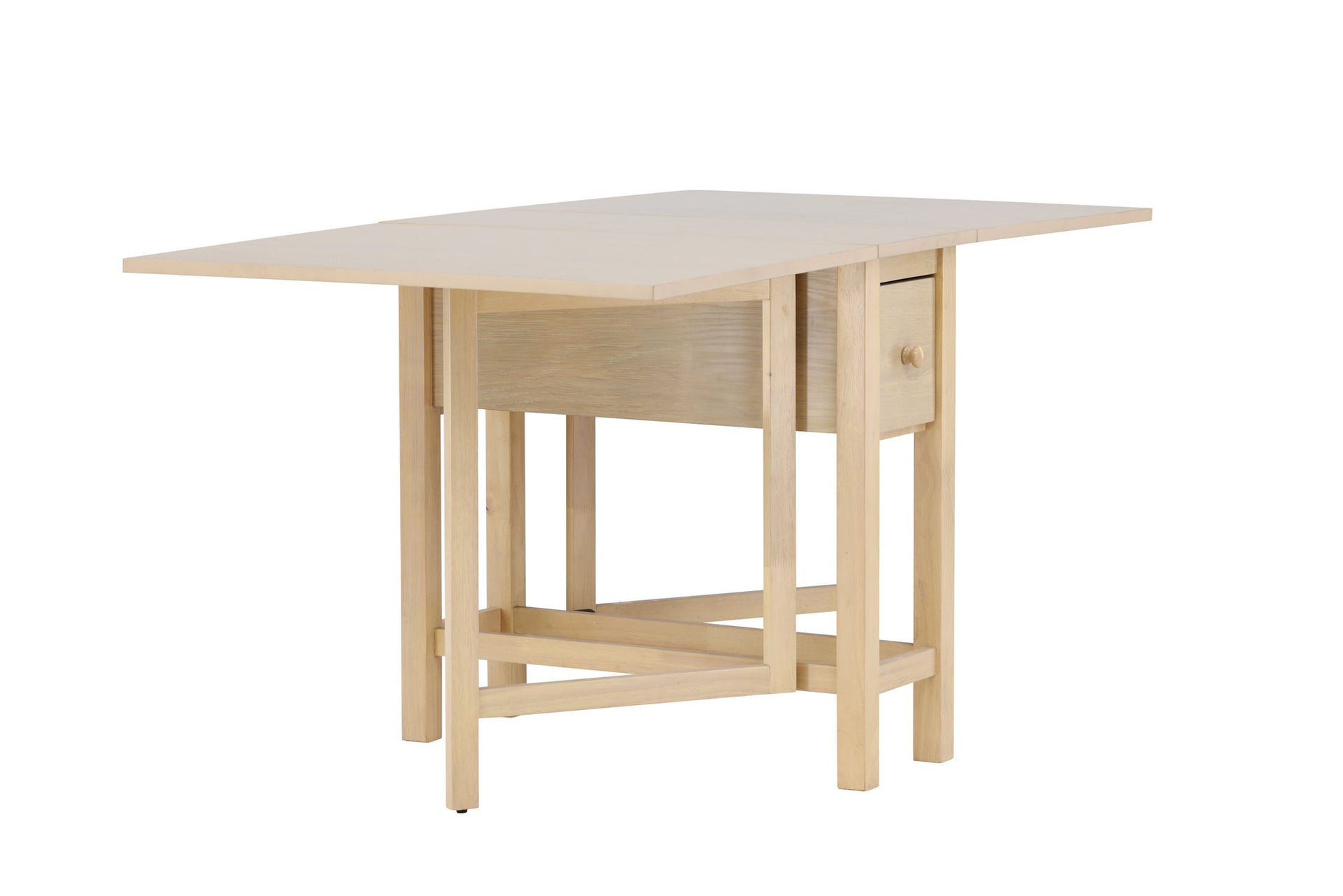 Rechteckiger Esstisch Edward in Weiß Natur veredelt, 150x80 cm