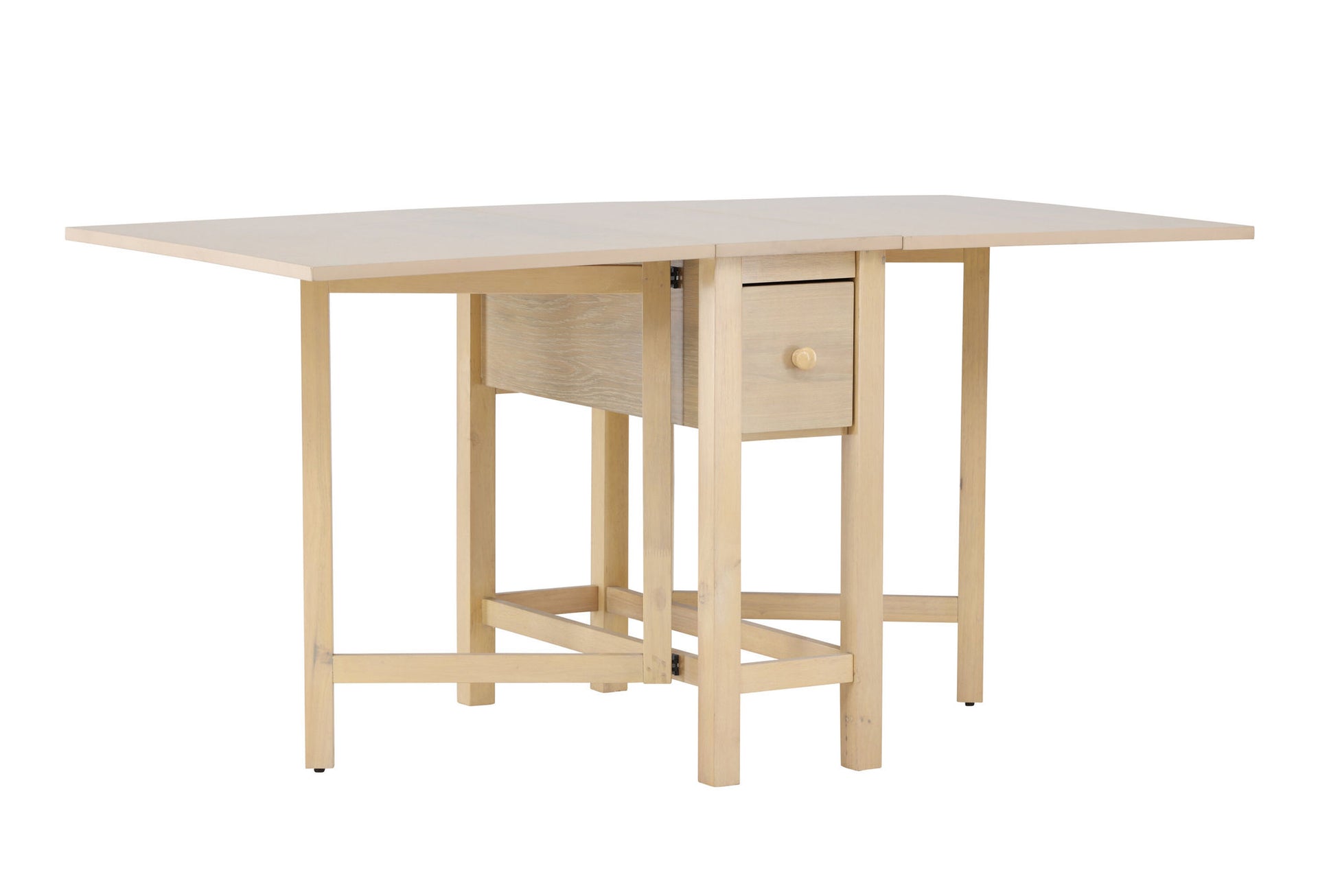 Rechteckiger Esstisch Edward in Weiß Natur veredelt, 150x80 cm