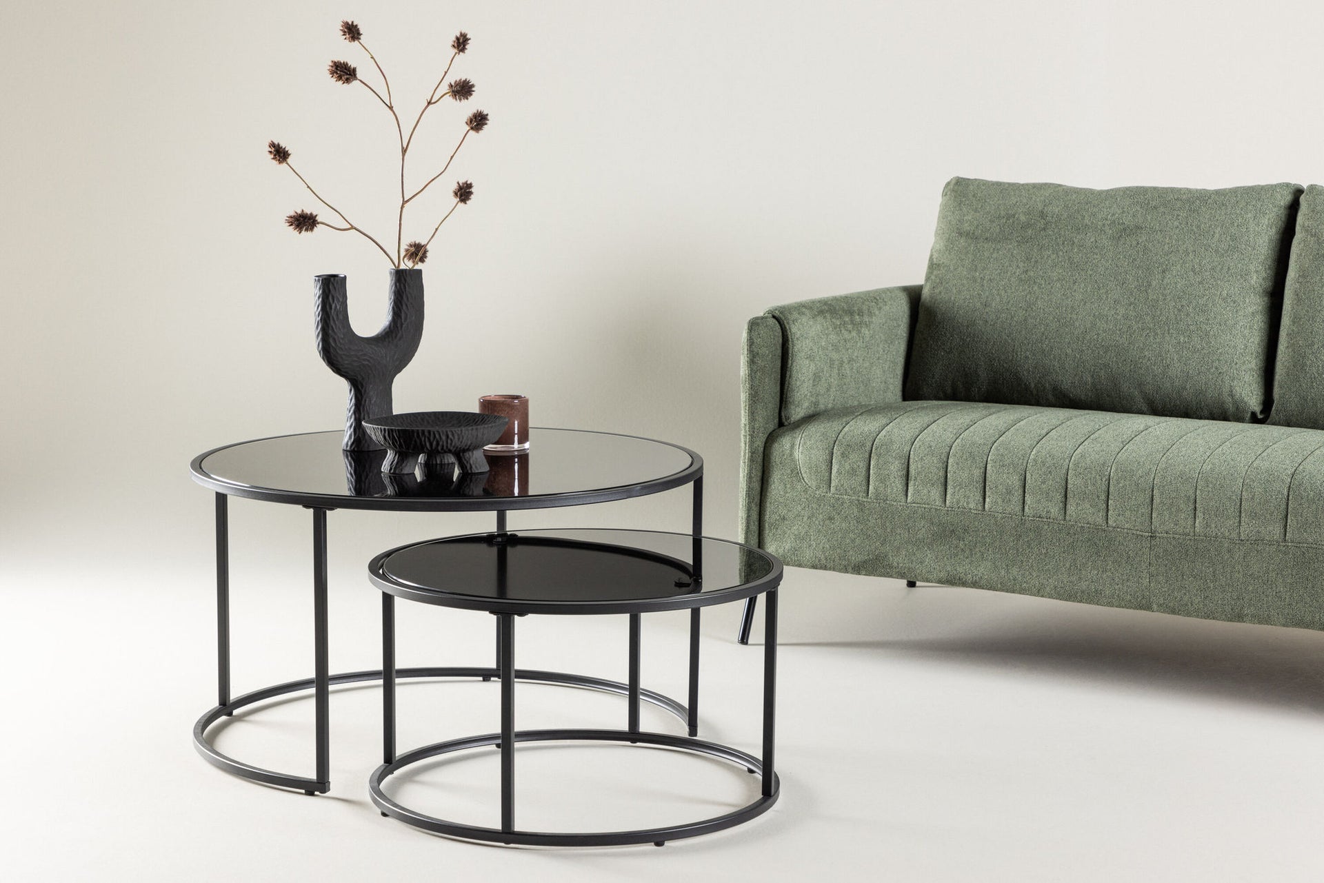 Twin Couchtisch-Set in Schwarz