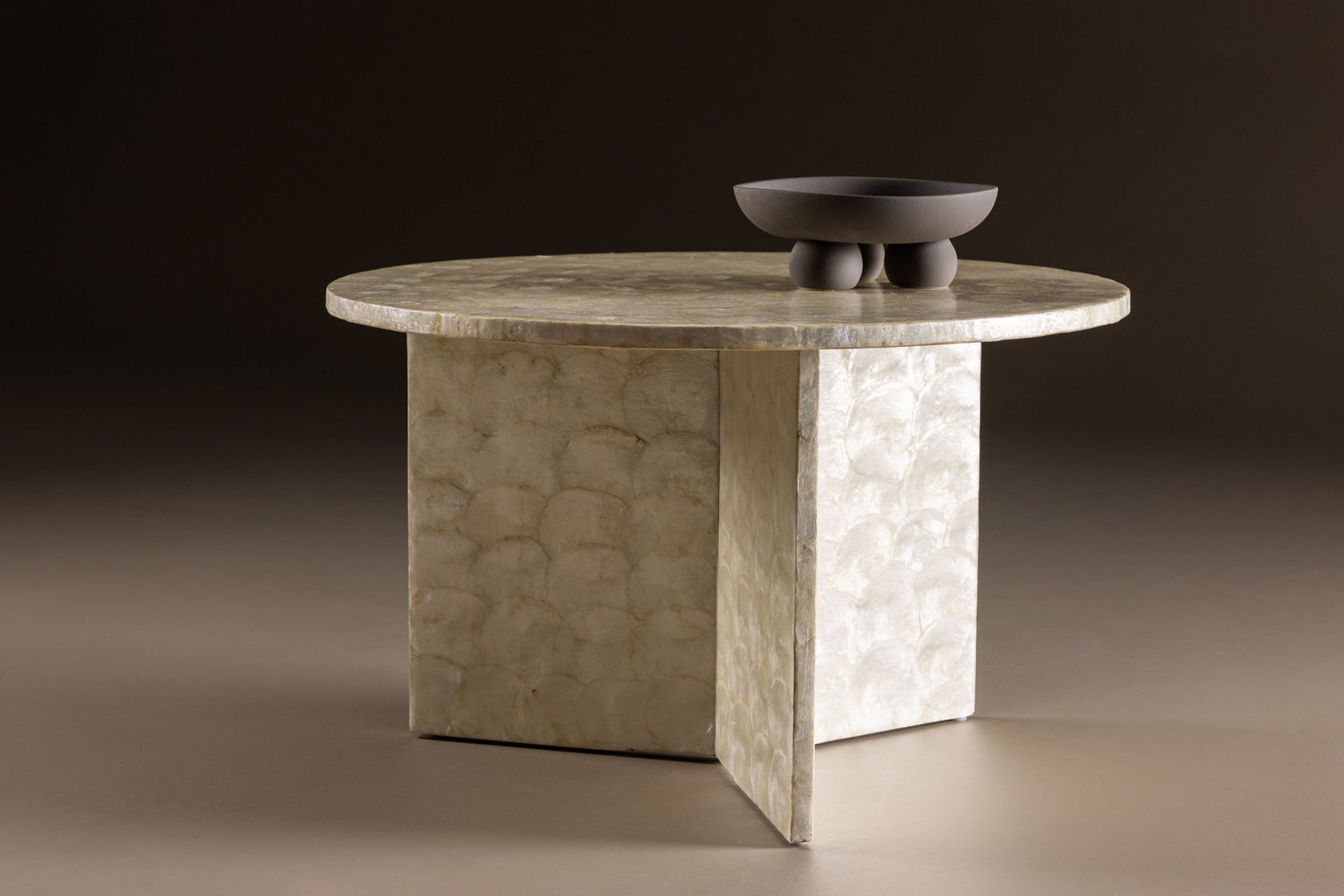 Smögen Couchtisch – Capiz / Natur groß