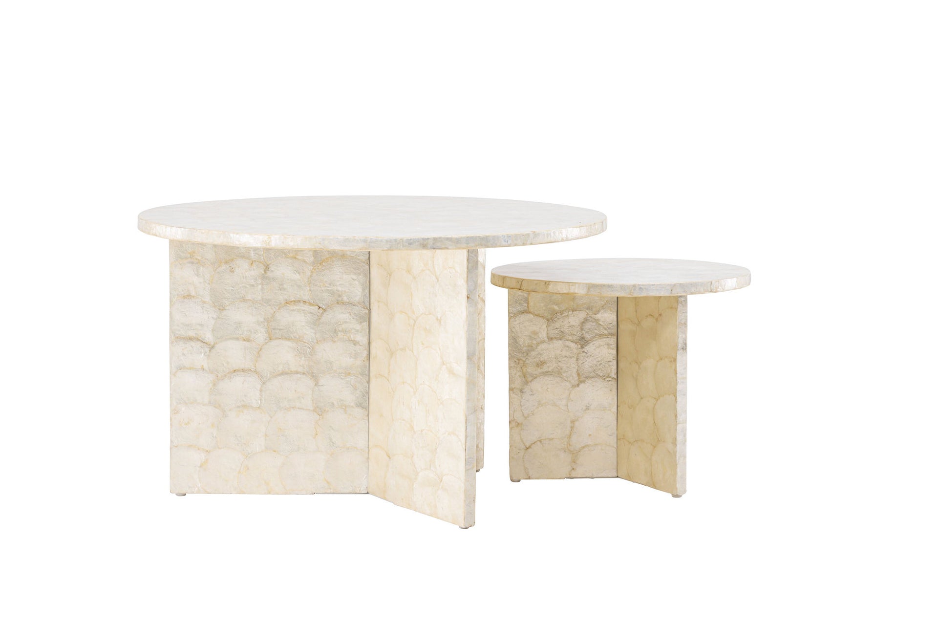 Smögen Couchtisch-Set in Natur Capiz