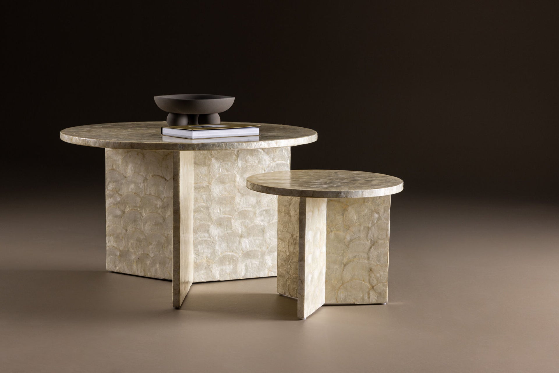 Smögen Couchtisch-Set in Natur Capiz