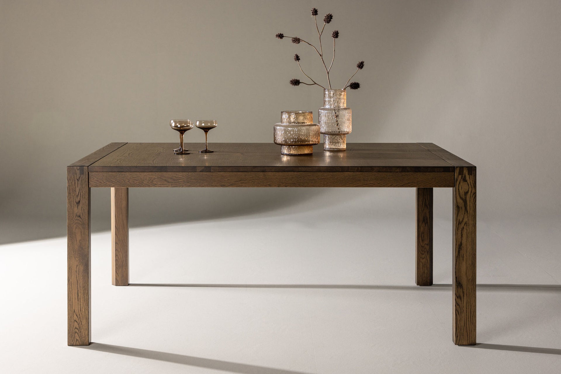 Rechteckiger Esstisch Slider in Räuchereiche, 170/210/250x95 cm