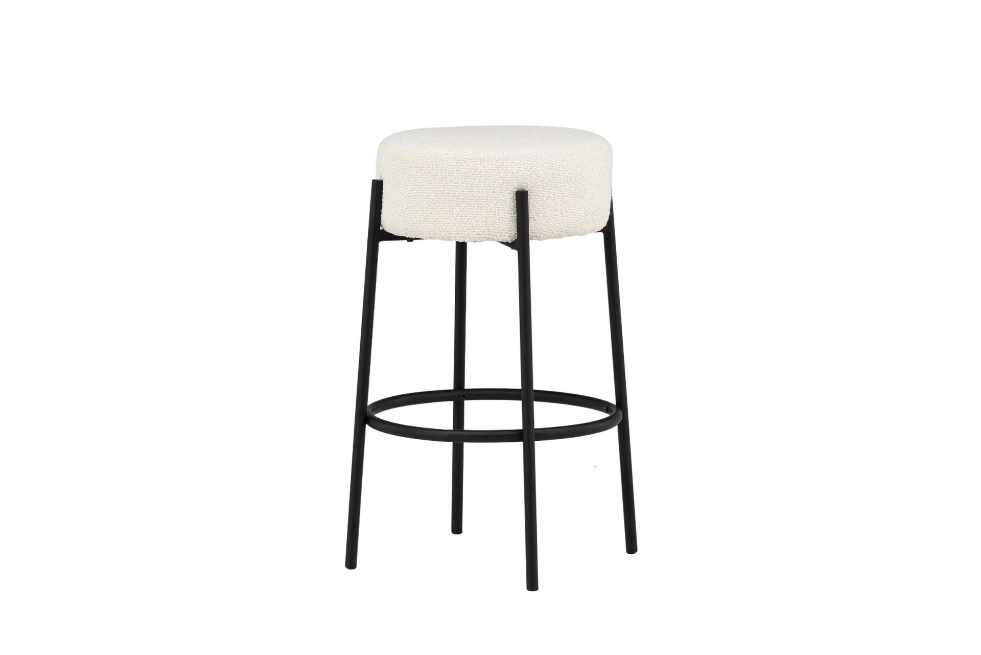 Tucson Barhocker Large – Schwarz / Weiß Bouclé