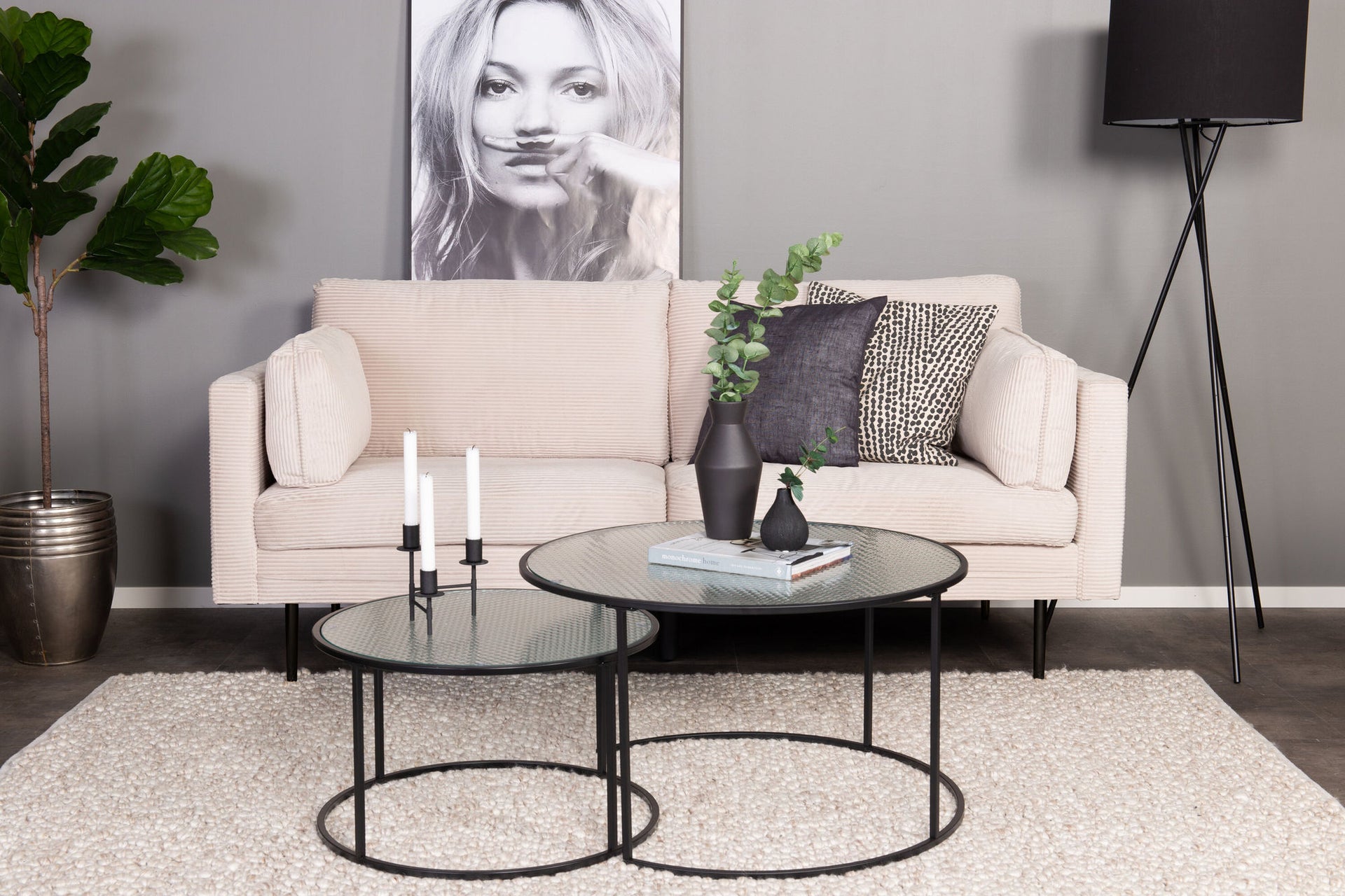 Boom 3-Sitzer Sofa – Cord Beige