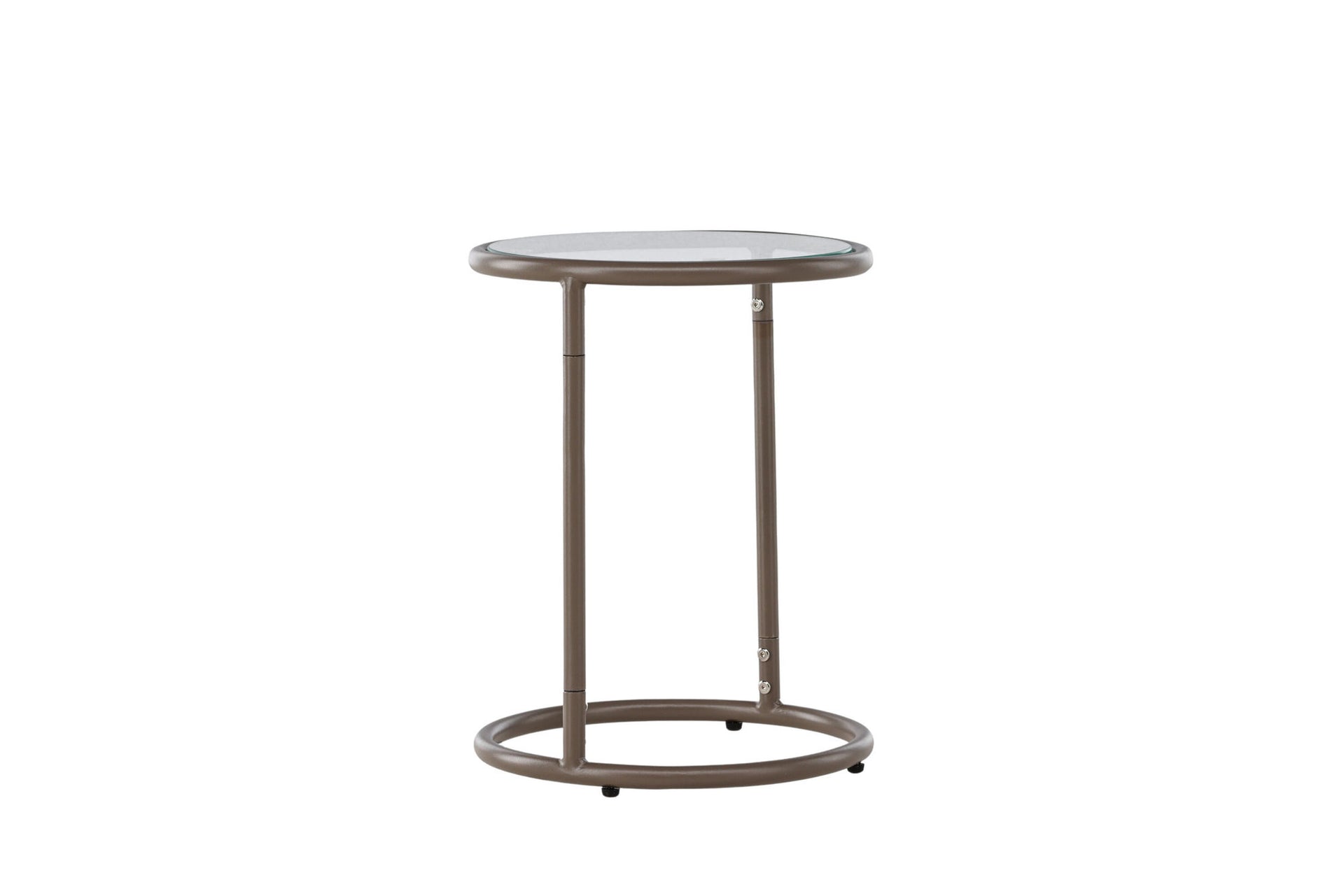 Stavanger Beistelltisch in Braun / Klarglas