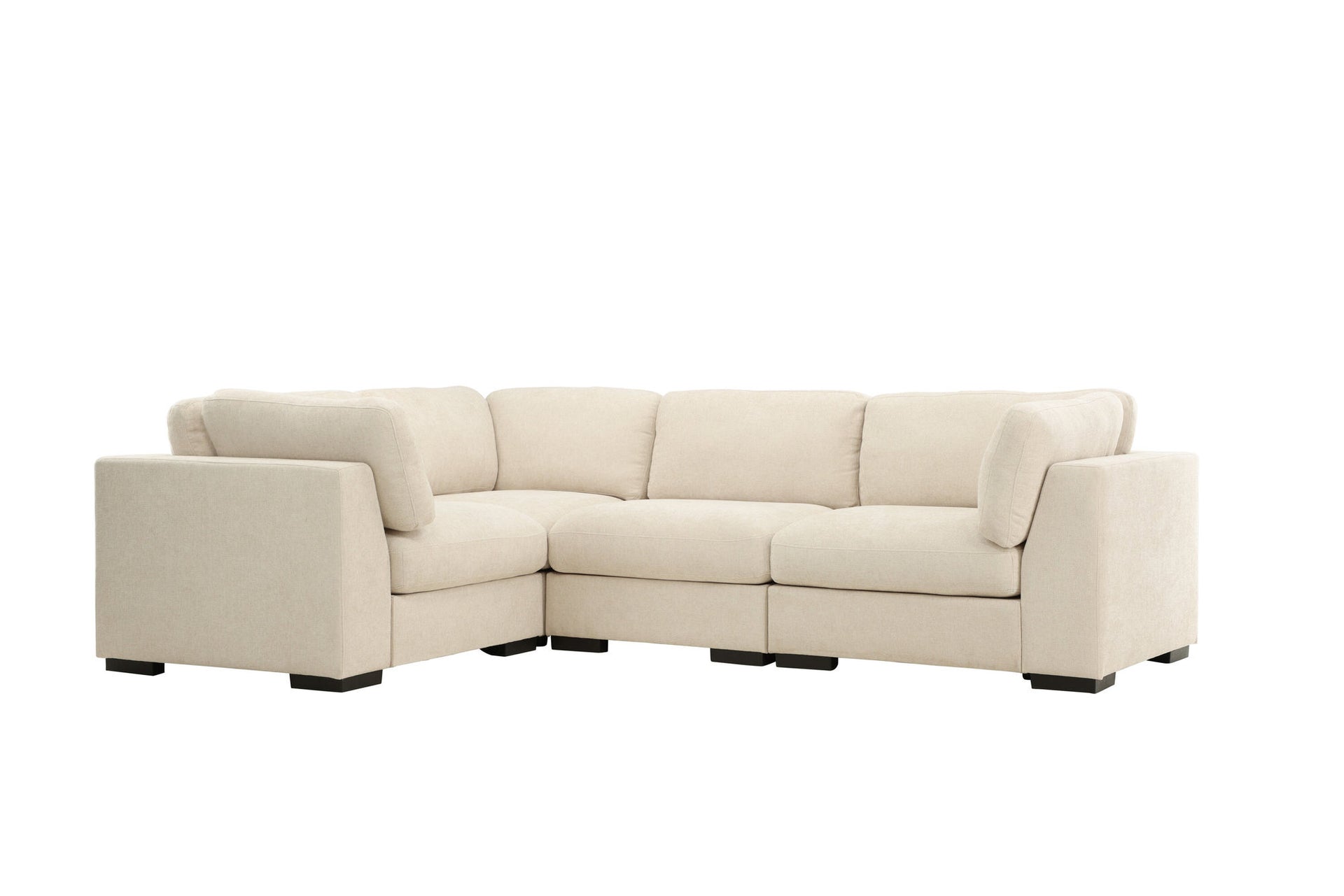 Salerno Ecksofa – Beige Stoff