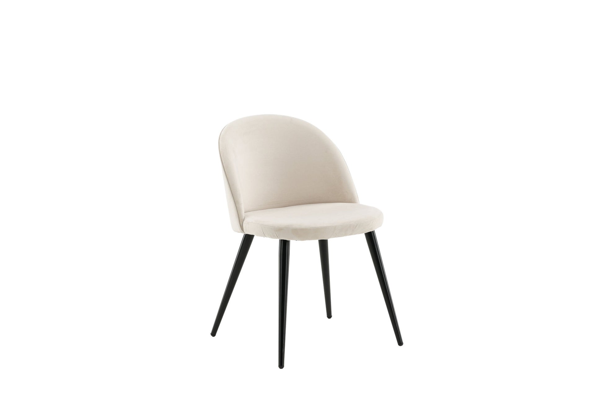 Velvet Esszimmerstuhl 2er-Pack – Crème Samt