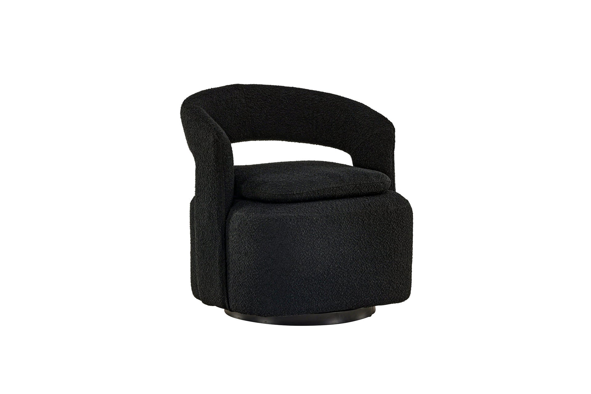 Laurel Sessel – Schwarz / Schwarzer Bouclé